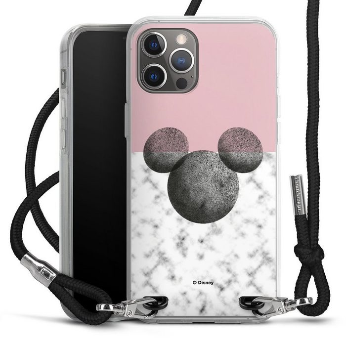 DeinDesign Handyhülle Disney Marmor Minnie Mouse Mickey Mouse Marmor Apple iPhone 12 Pro Max Handykette Hülle mit Band Case zum Umhängen