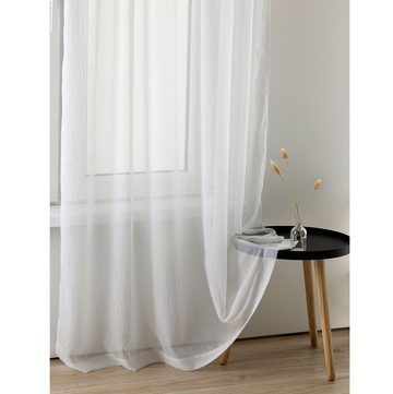 Vorhang Vorhang Voile Crash halbtransparent Schlaufen, texpot, Schlaufen (1 St), halbtransparent