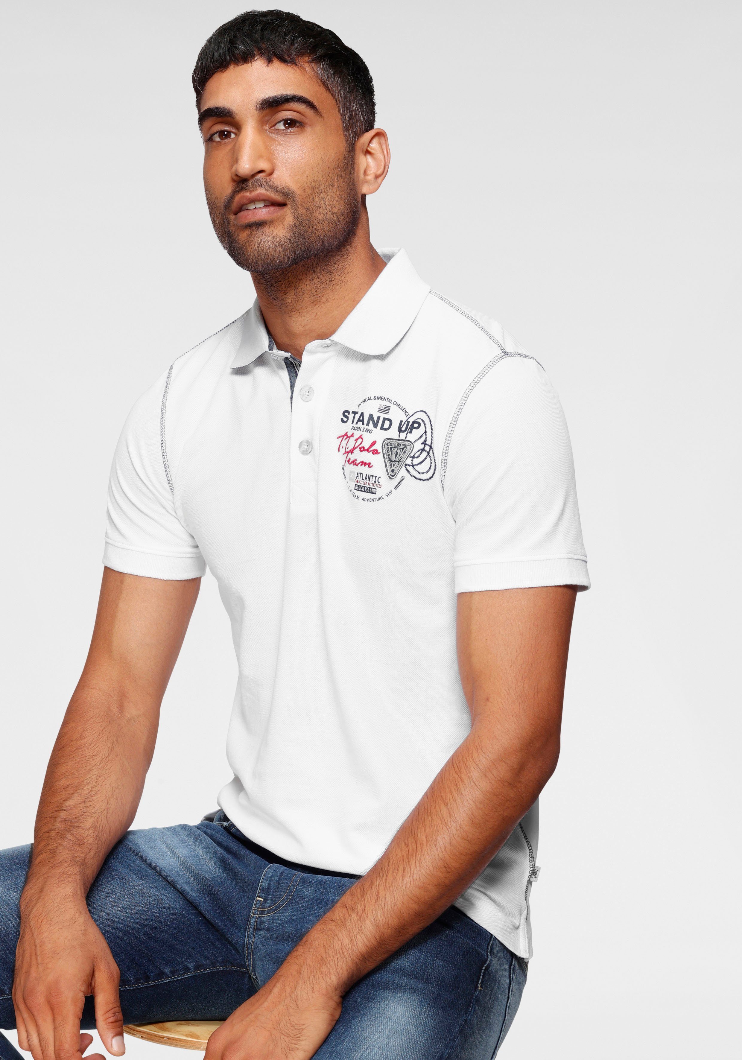 TOM TAILOR Polo Team Poloshirt weiß