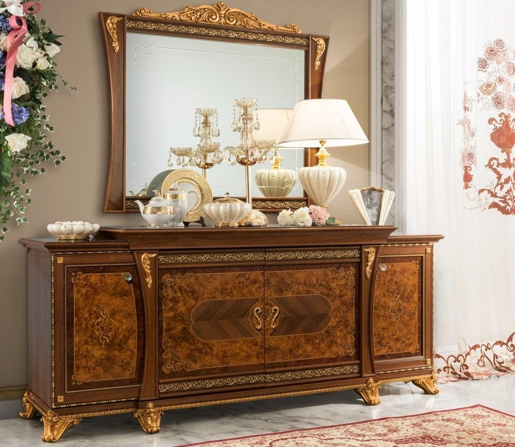 JVmoebel Anrichte Italienisches Мебель Set: 2-teilige Kommode mit Spiegel & Sideboard (1 St., Anrichte), Made in Europa