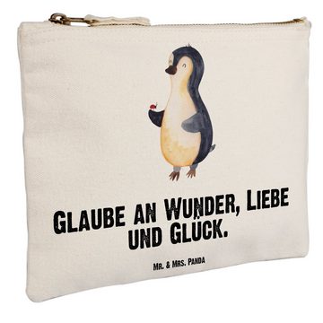 Mr. & Mrs. Panda Kosmetiktasche Grösse XL Große Pinguin Marienkäfer - Weiß - Geschenk, Stiftemäppchen (1-tlg), Vielseitig nutzbar