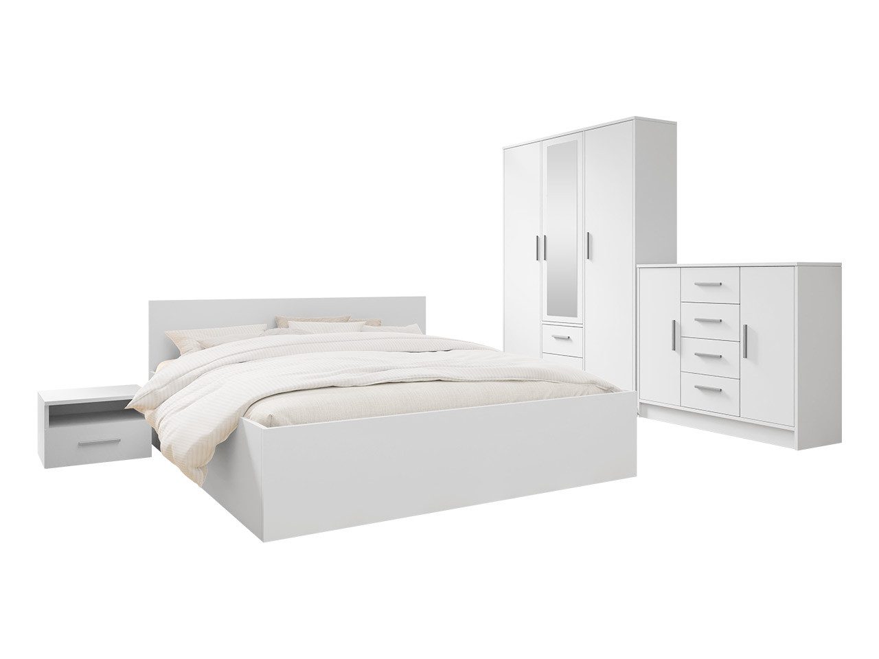 MIRJAN24 Schlafzimmer-Set Tokyo I 160, (4er-Set, Kommode, Nachttisch, Kleid günstig online kaufen