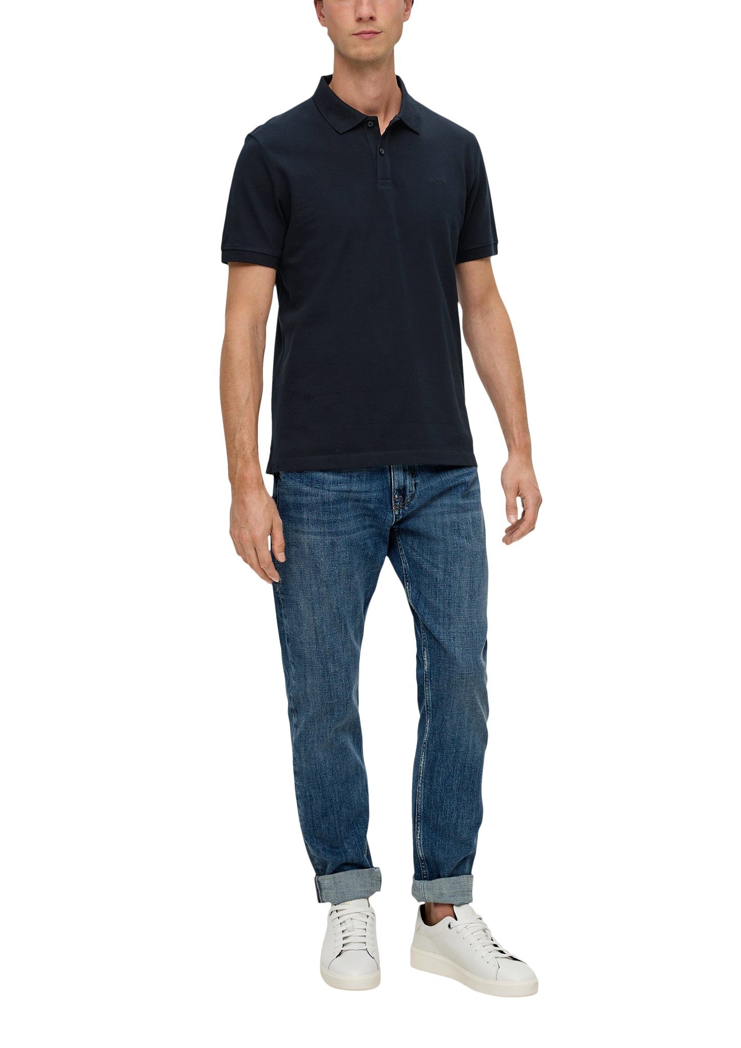 s.Oliver Poloshirt mit Logostickerei