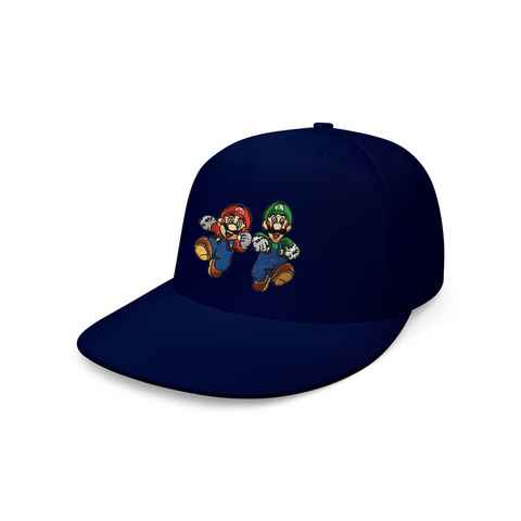 Blondie & Brownie Snapback Cap Unisex Erwachsene Mario und Luigi Stick Patch Super Retro Konsole One Size
