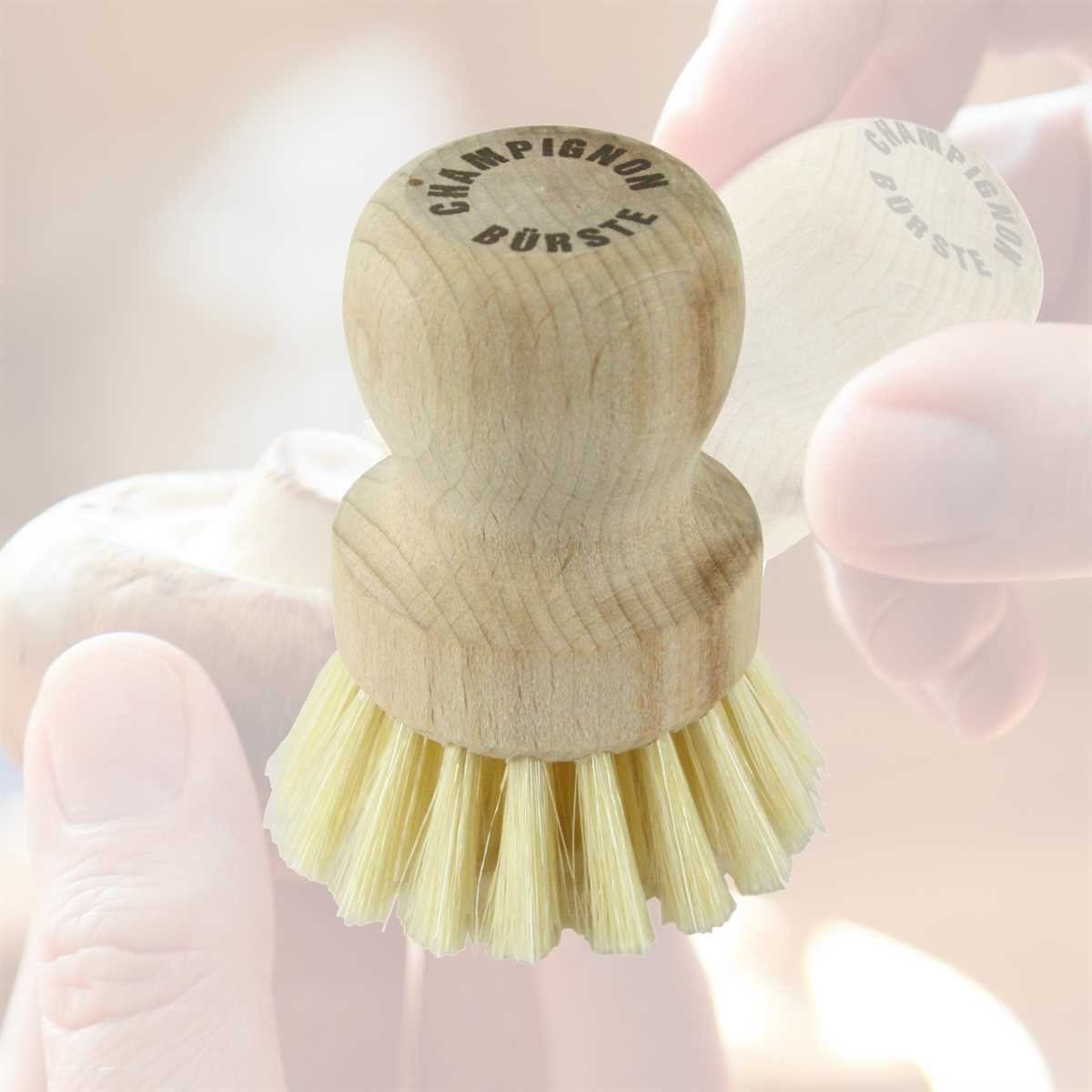 Lantelme Reinigungsbürsten-Set Obst Gemüse Champignonbürsten Gemüsebürste Obstbürste, Gemüse, Pilze, Obst, Karotten, Kartoffel, (2-tlg), Bürste aus Holz und Naturborsten, Deutsche Herstellung