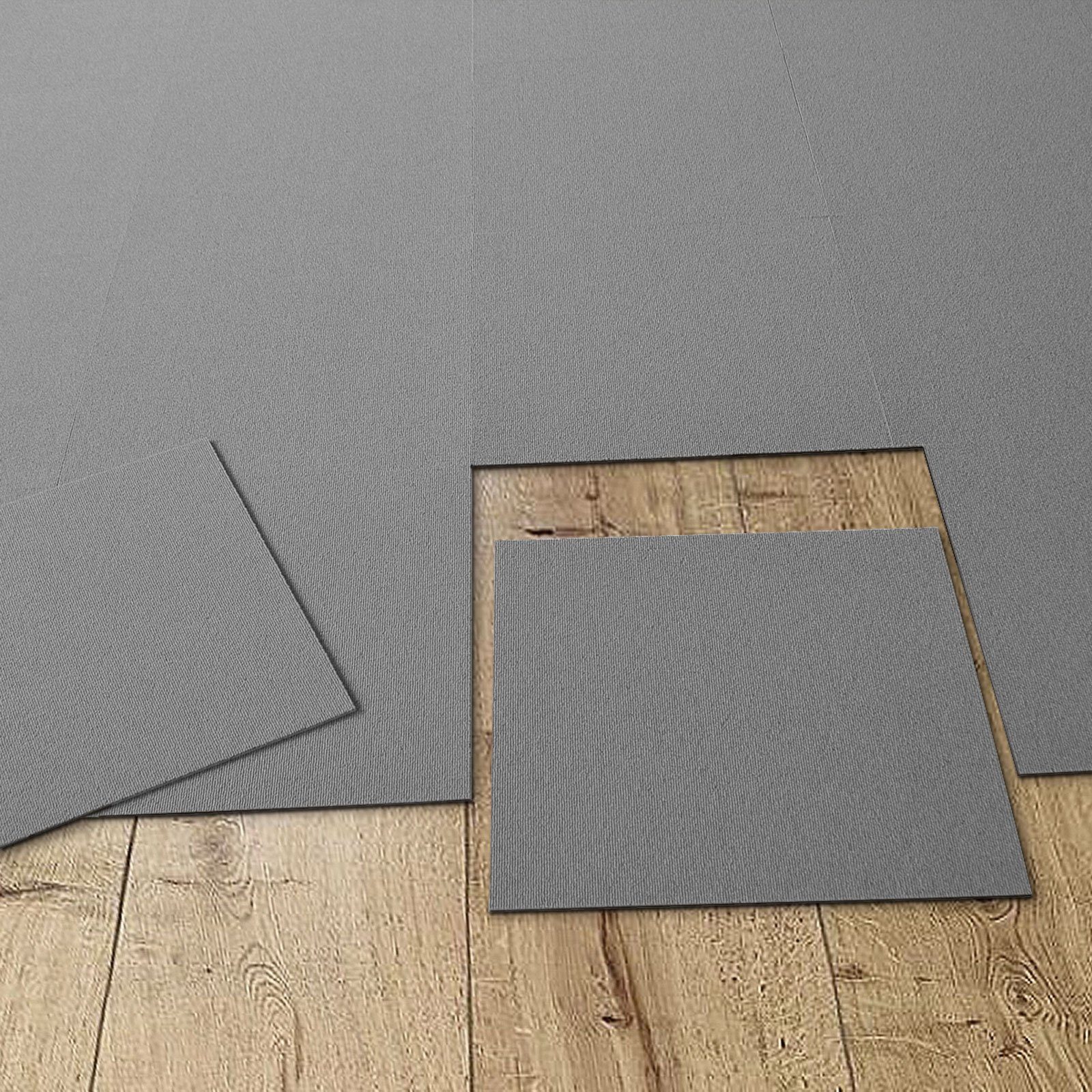 casa pura Teppichfliese Lyonn, Bodenschutz, Erhältlich in 6 Farben, 50 x 50 cm, quadratisch, Höhe: 6 mm, Selbstliegend