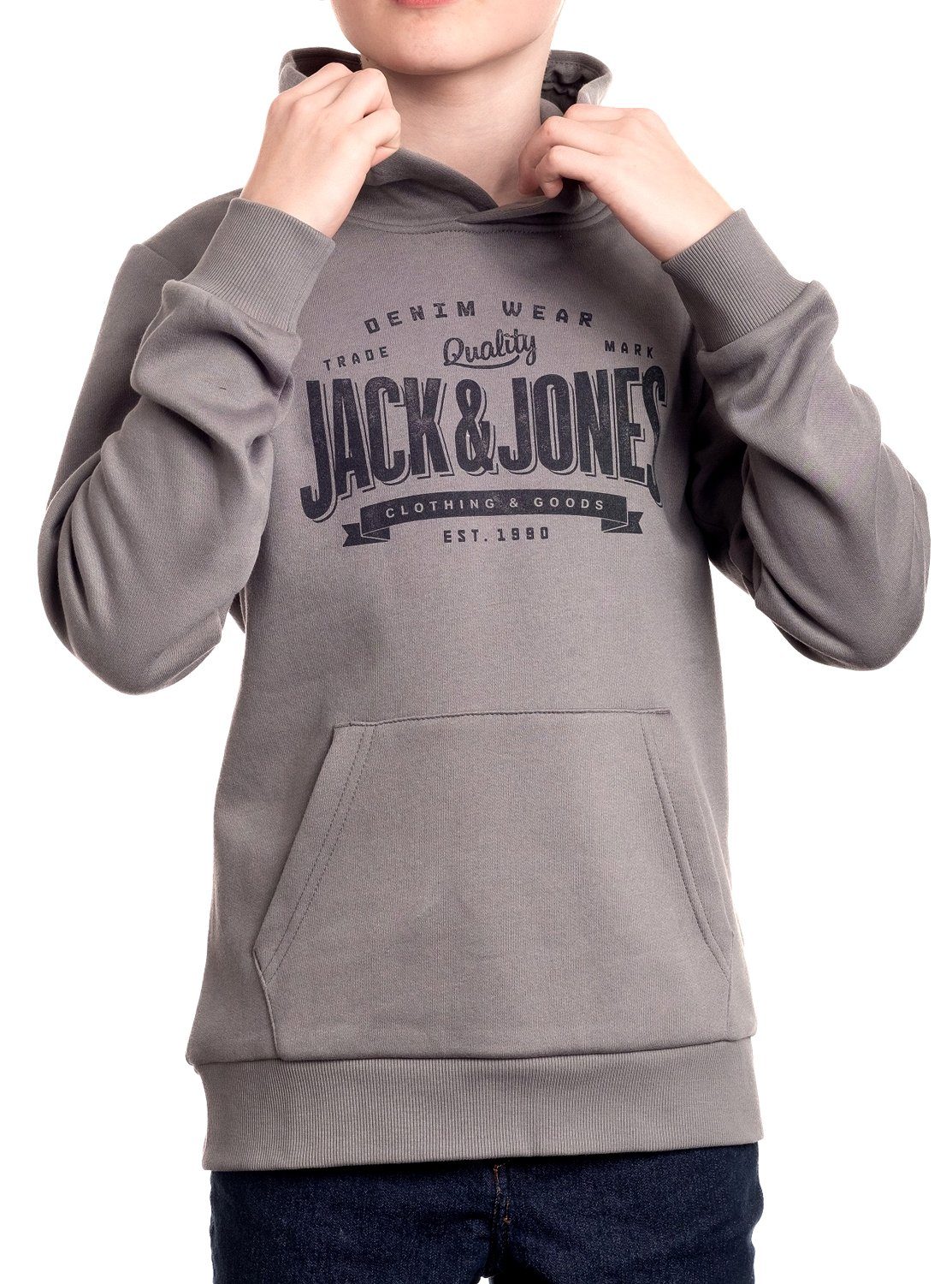 & Kapuzenpullover Doppelpack Printaufdruck Junior Jack mit 1 (Spar Jones Pullover Mix Set, Doppelpack)