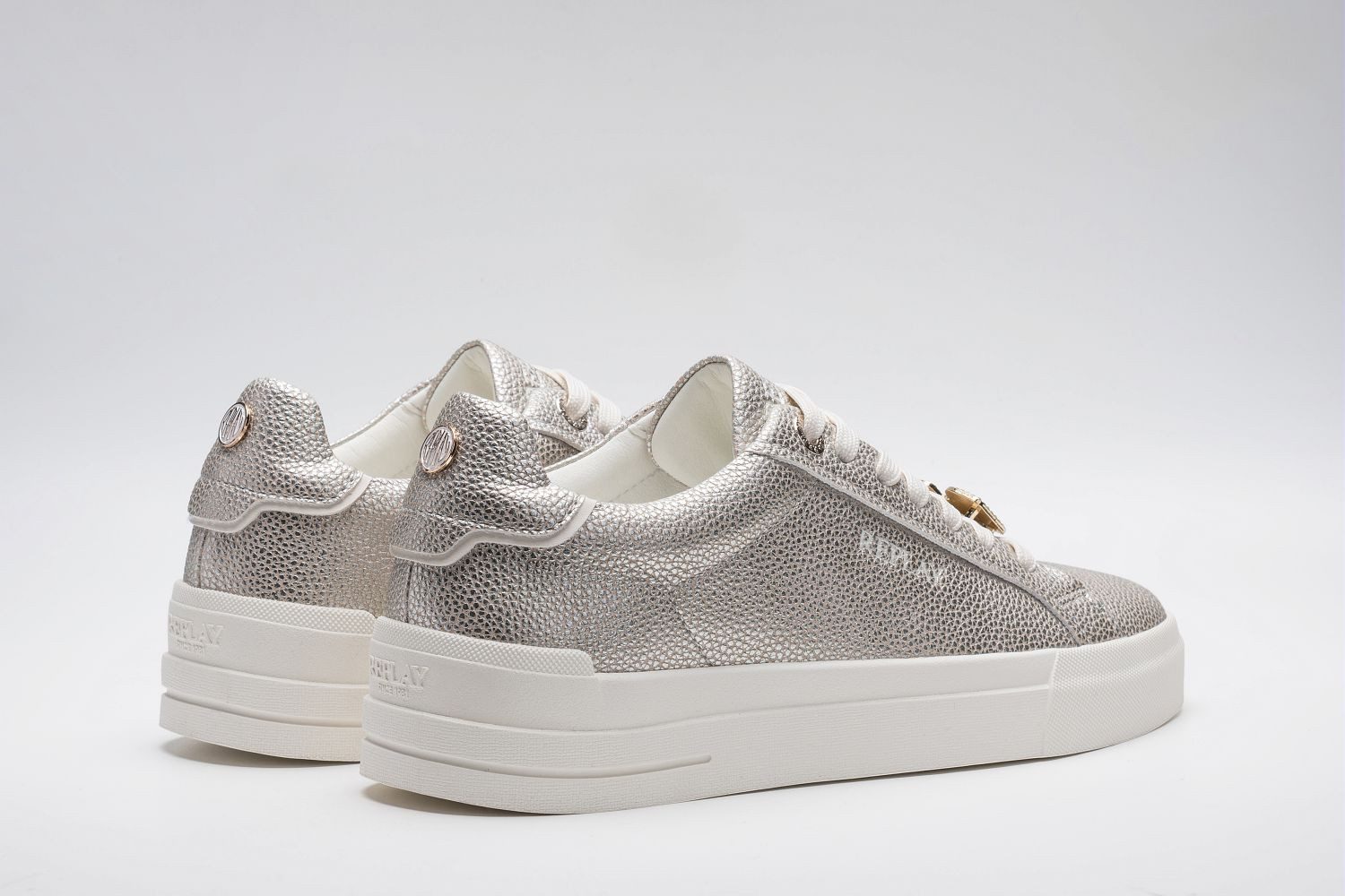 Replay Plateausneaker Schnürschuh, Halbschuh, Freizeitsneaker in Metallic-Optik