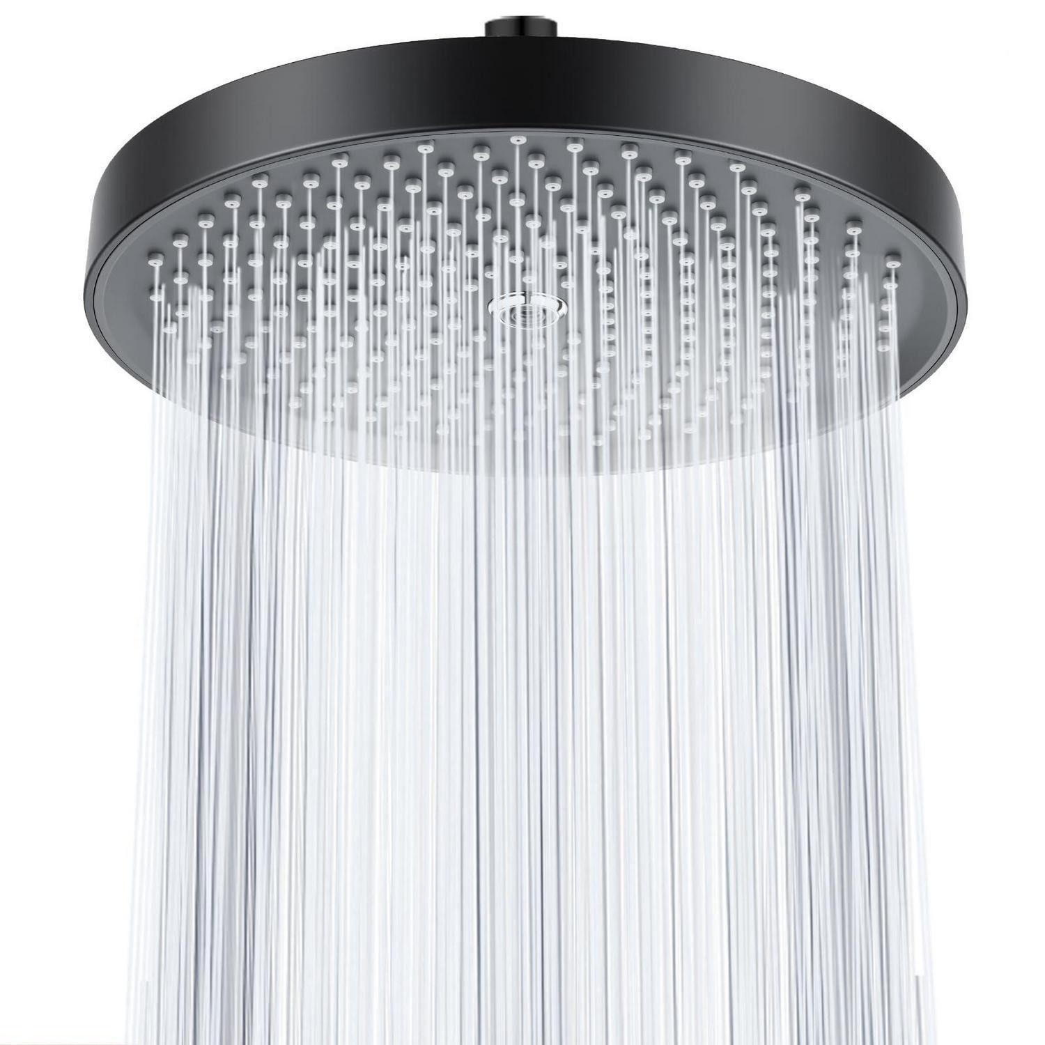 LuxusKollektion Regenduschkopf Duschkopf Regendusche 10 Zoll Anti Kalk Düsen 10 inch Rund-schwarz
