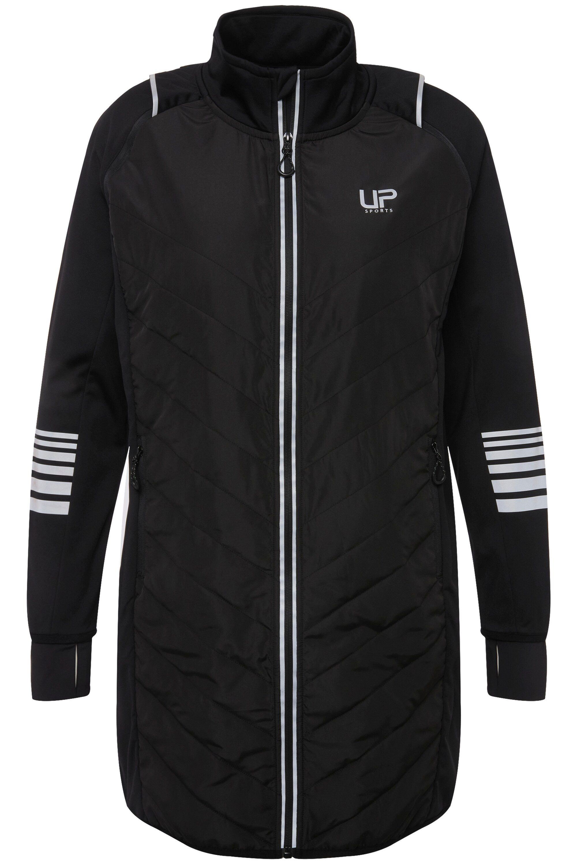Ulla Popken Sweatjacke 2-in-1-Mantel Ärmel abnehmbar günstig online kaufen