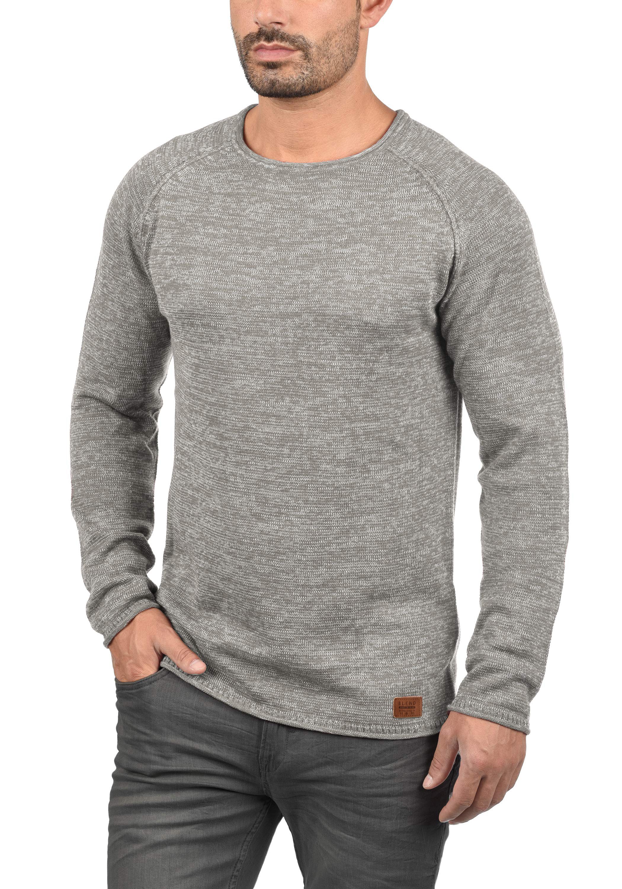 Blend Strickpullover BHDan Stilvoller Strickpullover mit aufgerollten Säumen