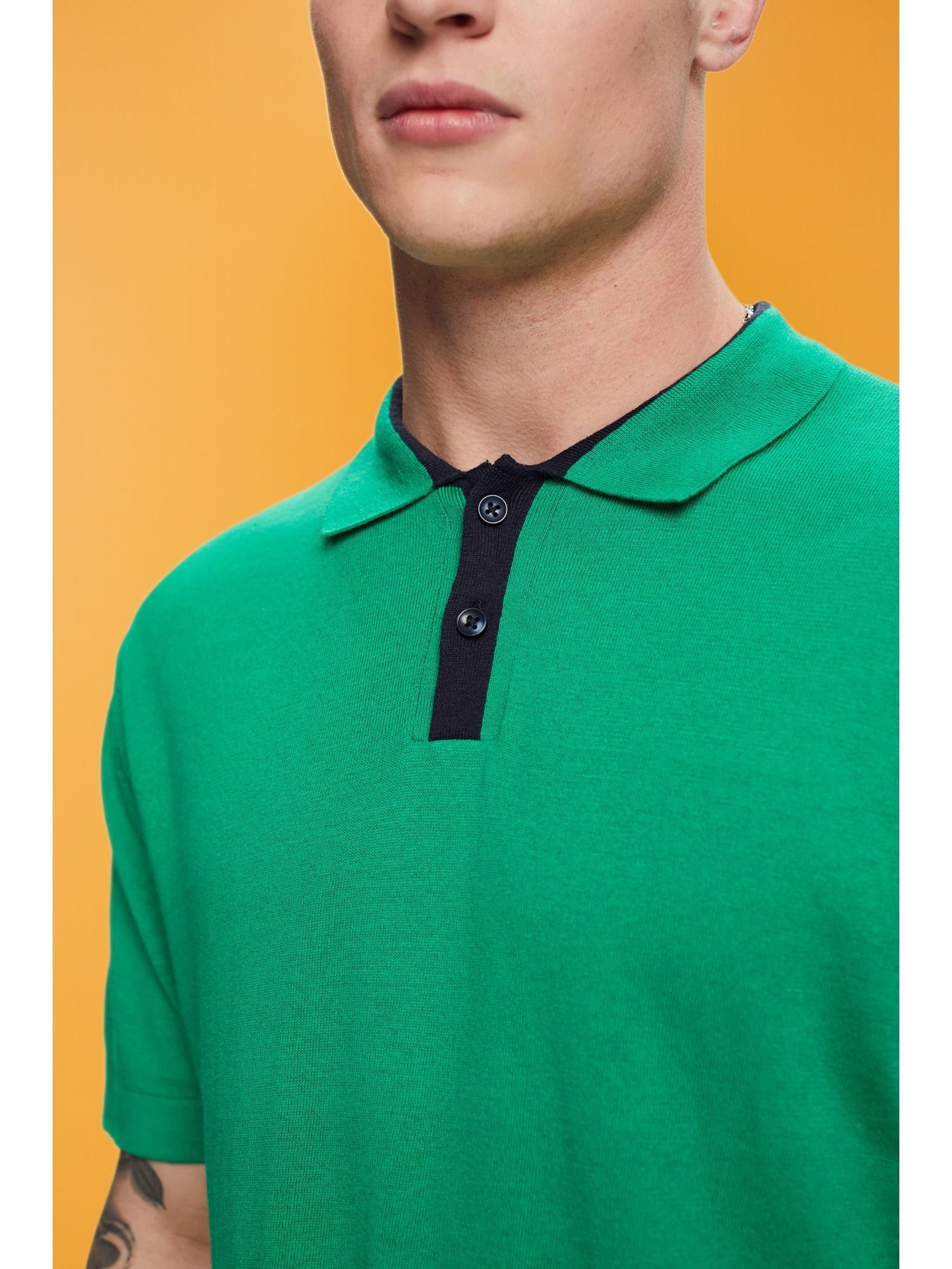 Esprit Poloshirt Collection GREEN Mesh-Poloshirt Baumwollmix aus
