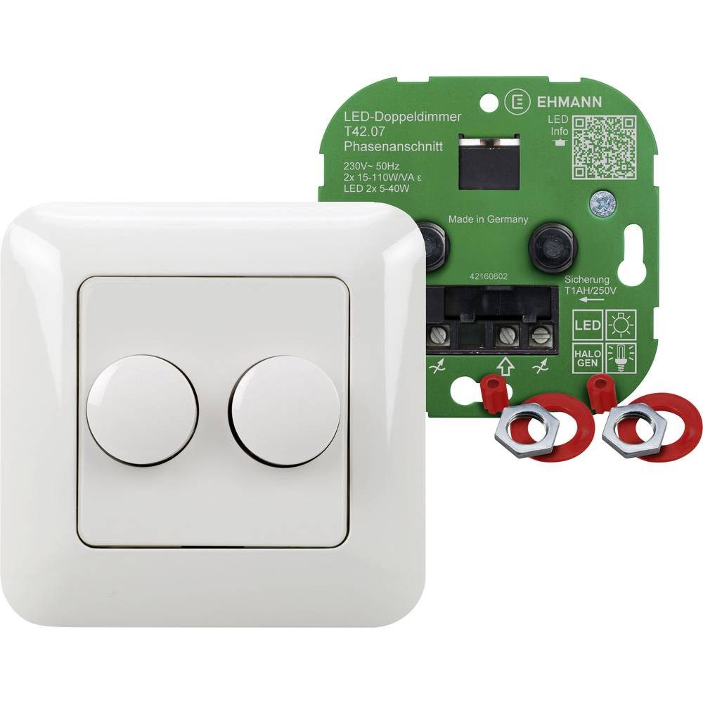 Ehmann Drehdimmer LED-Doppeldimmer 2x15 - 110 W 4260c0701