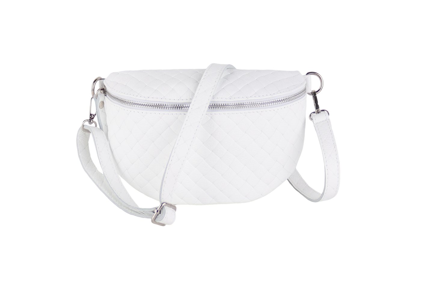 MIRROSI Bauchtasche Damen, Echtleder, Leder, Made in Italy, Umhängetasche, Brusttasche, (Schultertasche für jeden Anlass, ca.25x16x7cm), Crossbody Bag, verstellbaren Schulterriemen