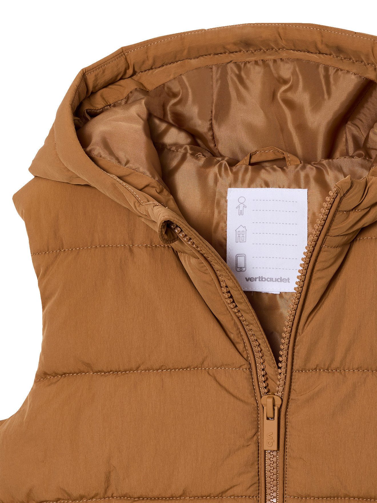 vertbaudet Steppjacke Steppweste mit Kapuze Jungen, Recycling-Polyester