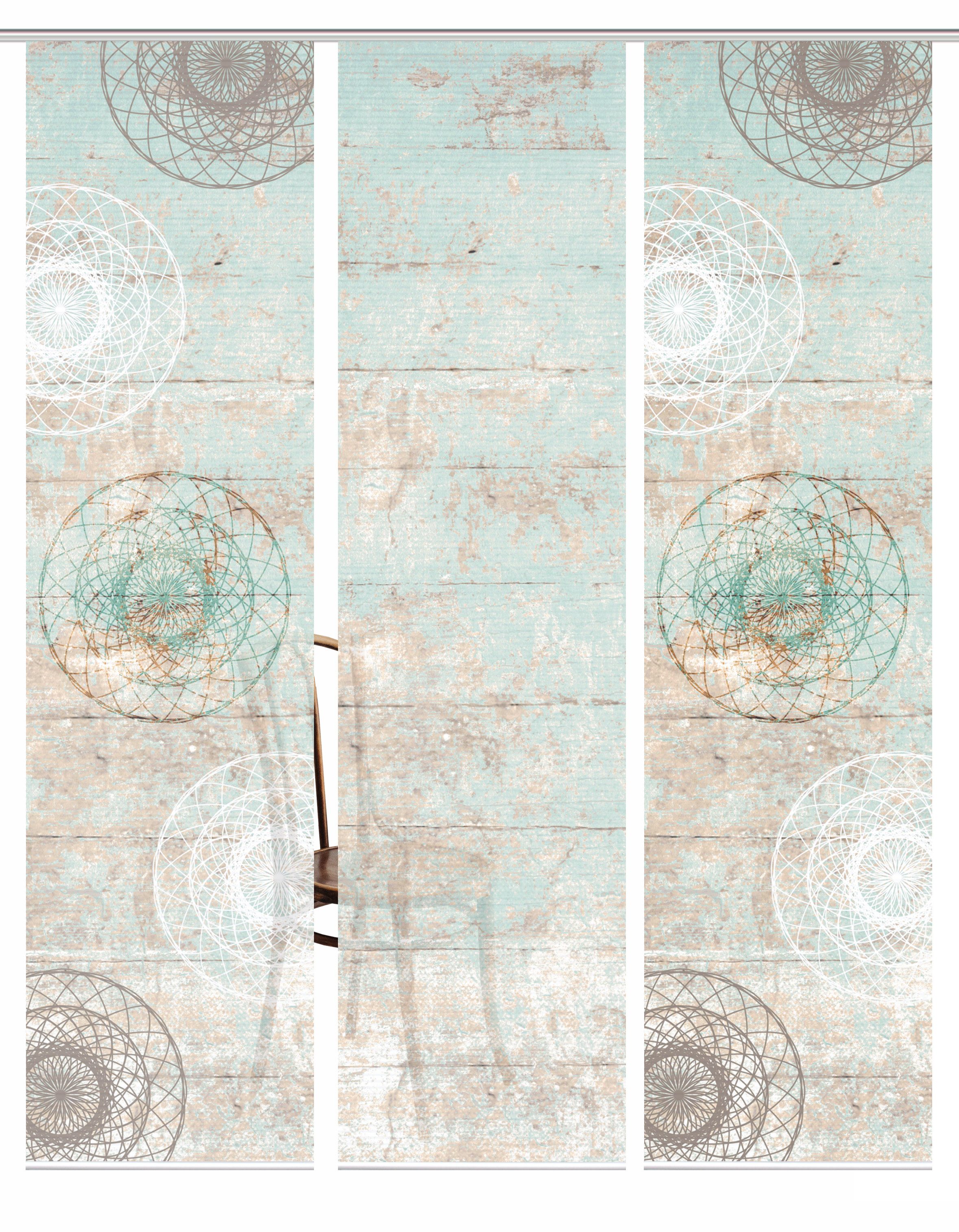 HOME in green Schiebegardine "MANDRIGA" Paneelwagen 3 Stk. tlg. SET DIGITAL günstig online kaufen