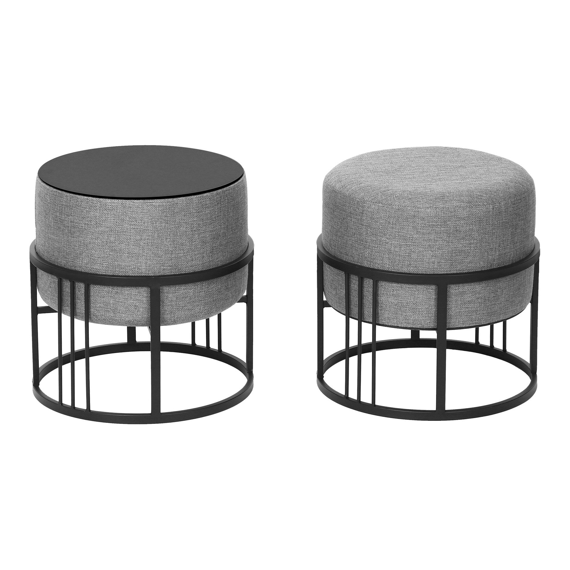 en.casa Sitzhocker (2er Set), »Tas« mit günstig online kaufen