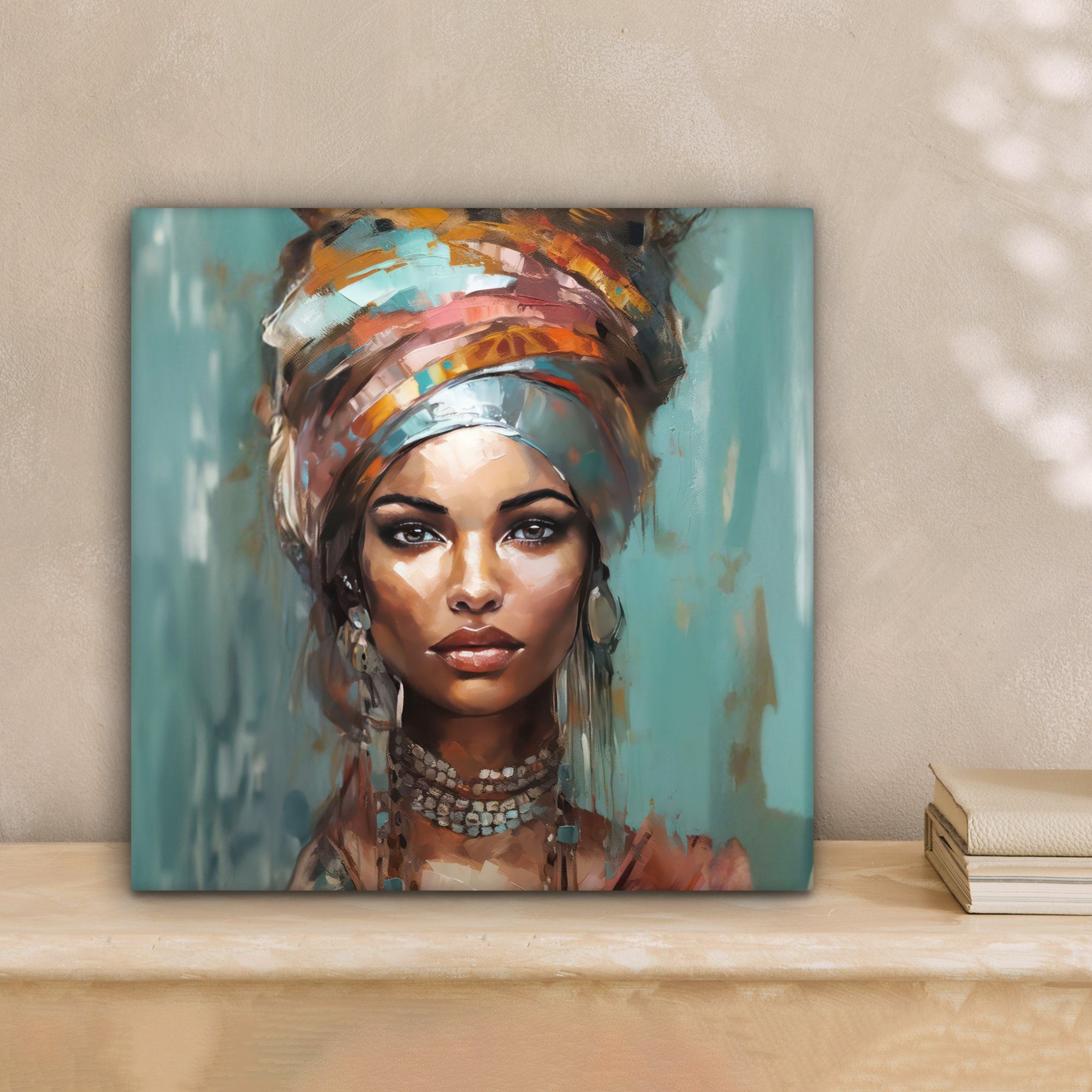 OneMillionCanvasses® Leinwandbild Frau - Kunst - Schmuck - Porträt, Fotodru günstig online kaufen