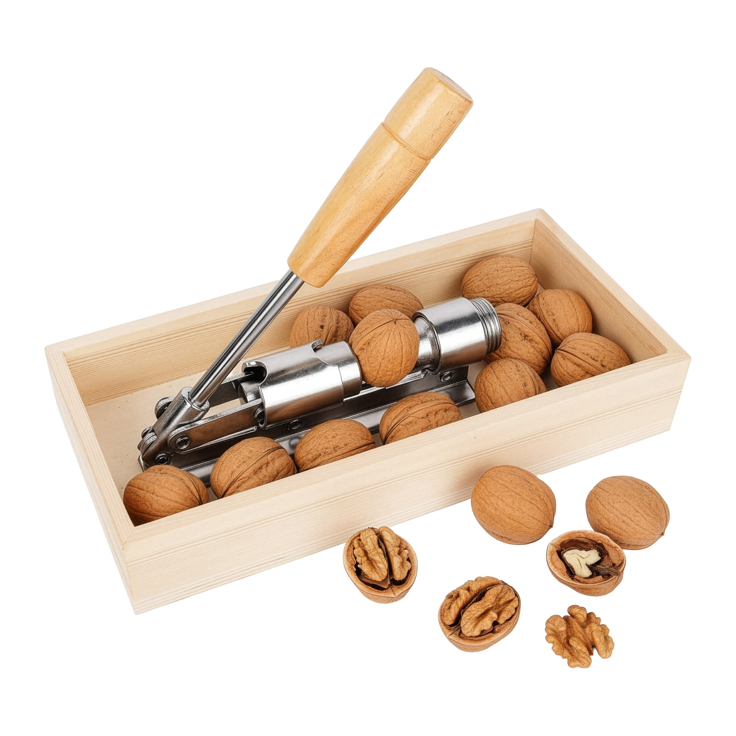 relaxdays Nussknacker Retro Nussknacker mit Holzgriff