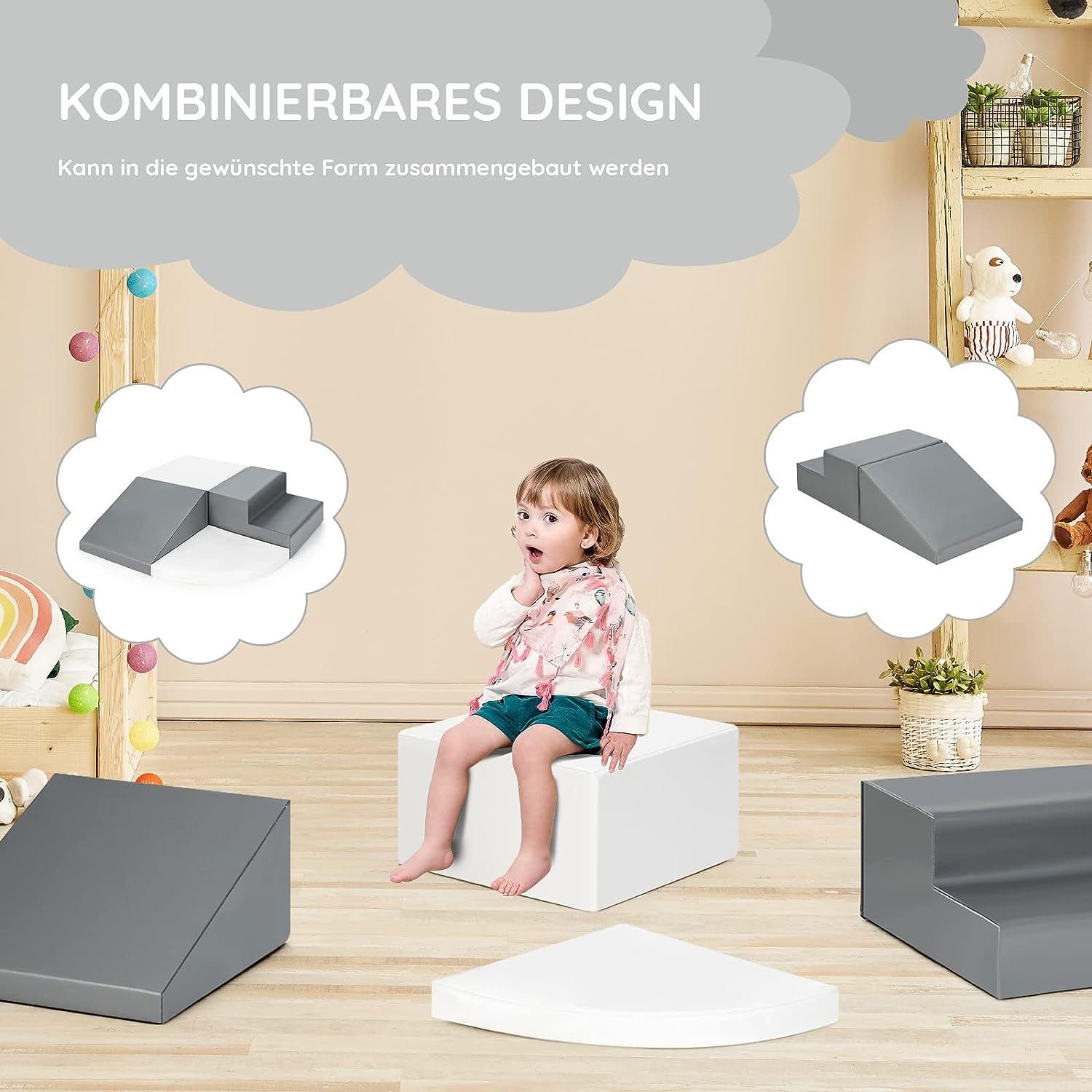 KOMFOTTEU Softbausteine Spielbausteine, fürs Klettern