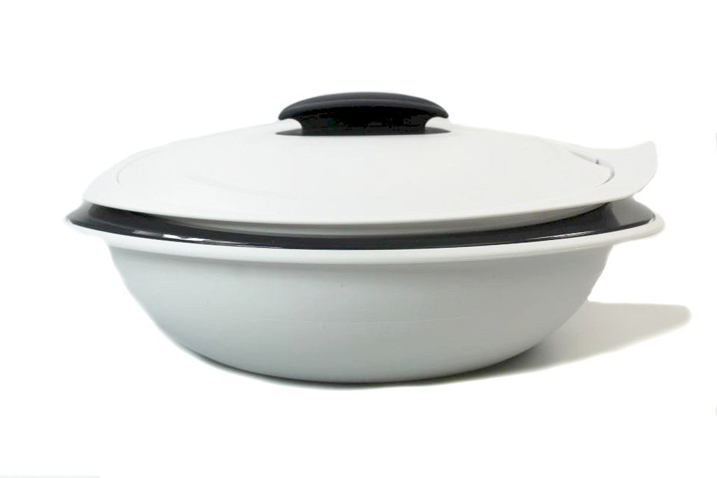 TUPPERWARE Servierschüssel Thermo-Duo 1,5L grau weiß Servieren