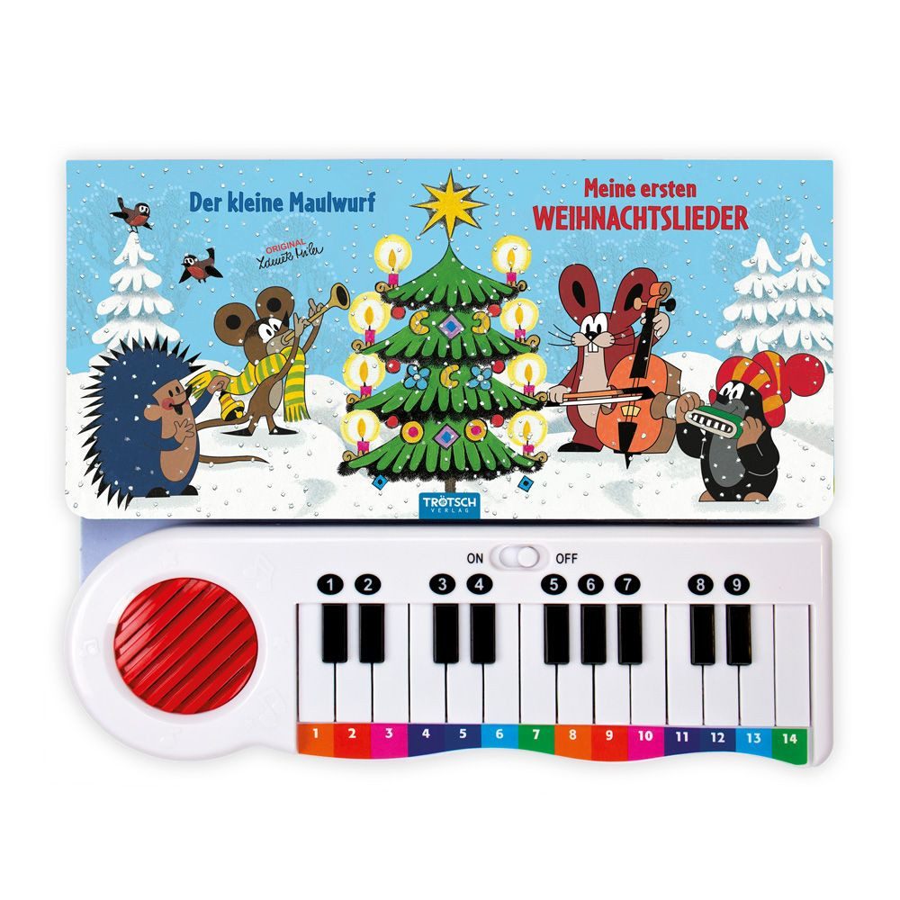 Trötsch Der kleine Maulwurf Klavierbuch Meine ersten Weihnachtslieder / diverse, Beschäftigungsbuch Soundbuch Liederbuch