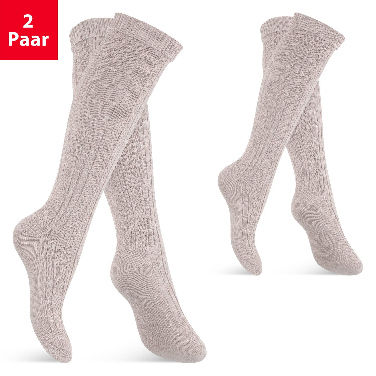 celodoro Trachtensocken Damen & Herren Trachten Oktoberfest Wiesn Kniestrümpfe (2 Paar)