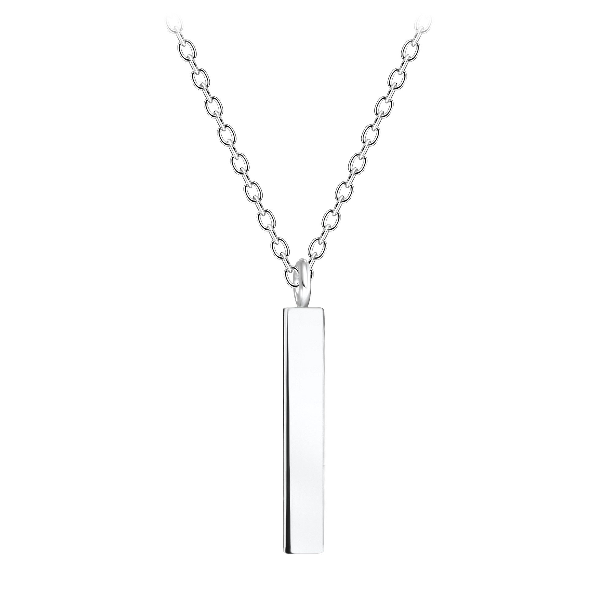 Monkimau Silberkette Stab Halskette 925 Silber, Hypoallergen