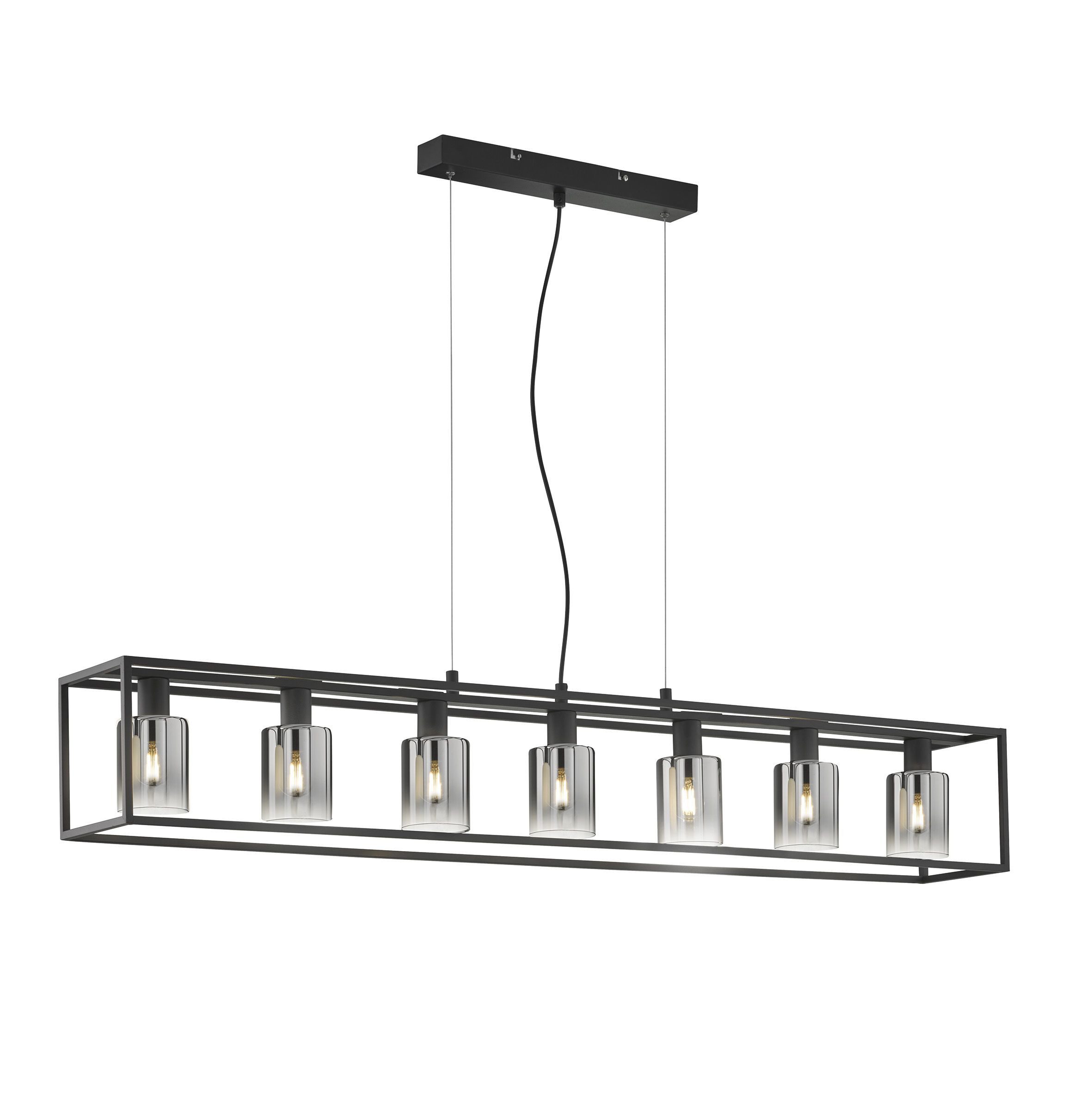 FISCHER & HONSEL Pendelleuchte FISCHER & HONSEL Pendelleuchte ISKA LB 130x18 cm schwarz Hängelampe