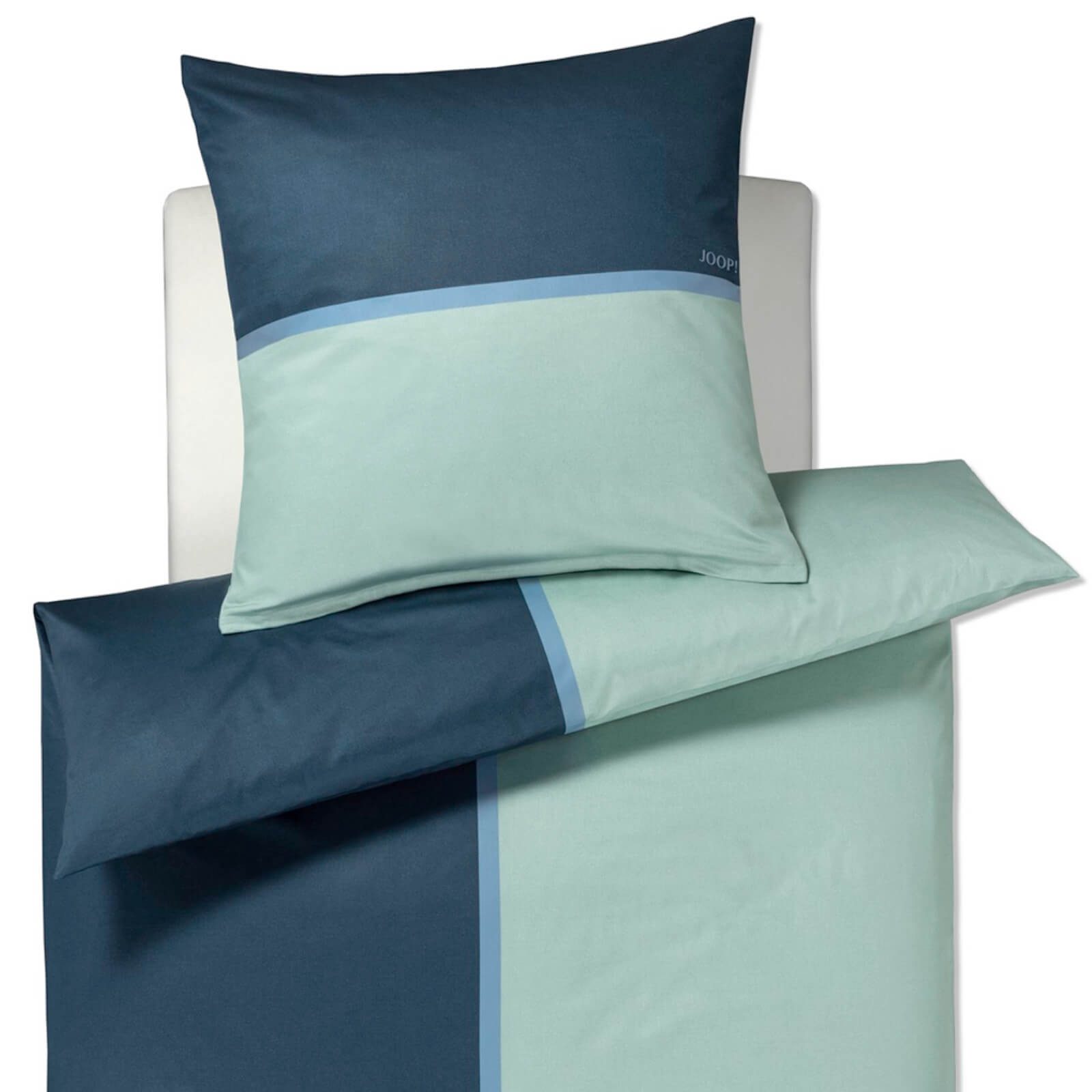 JOOP! Bettwäsche Limit 4097 4 Pool, Mako-Satin, 3 teilig, Gestreift, Striche