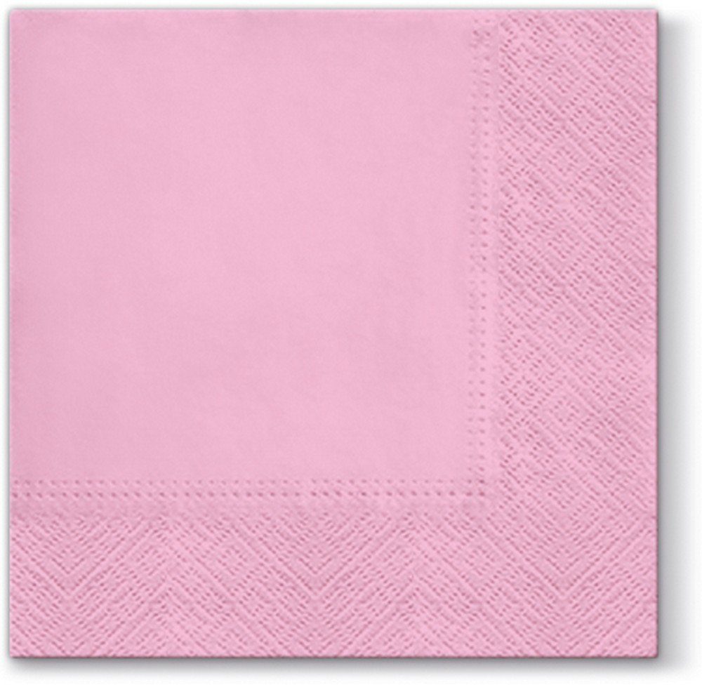 PAW Sp. z o.o. Papierserviette 20 Servietten Unicolor rosa 33x33cm, (20 St)