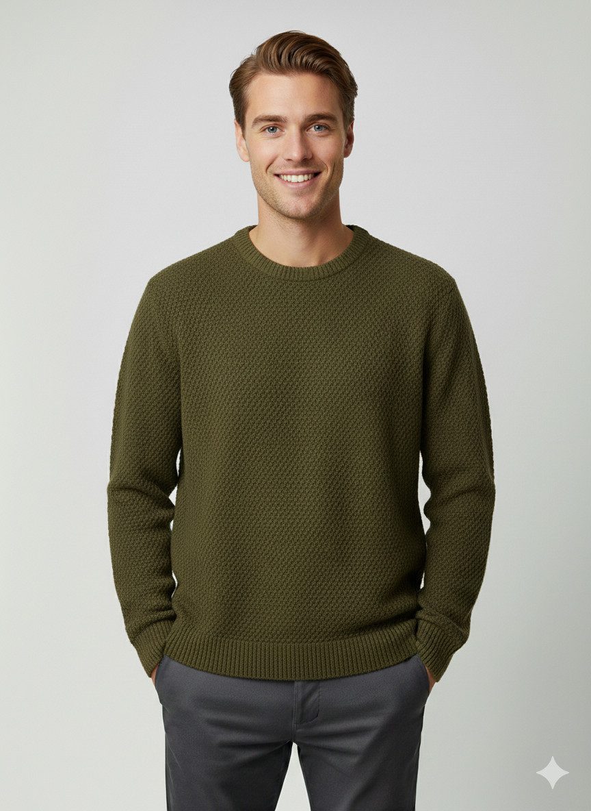 Selected Rundhalspullover SLHHENNY LS KNIT RELAXED CREW NECK D günstig online kaufen