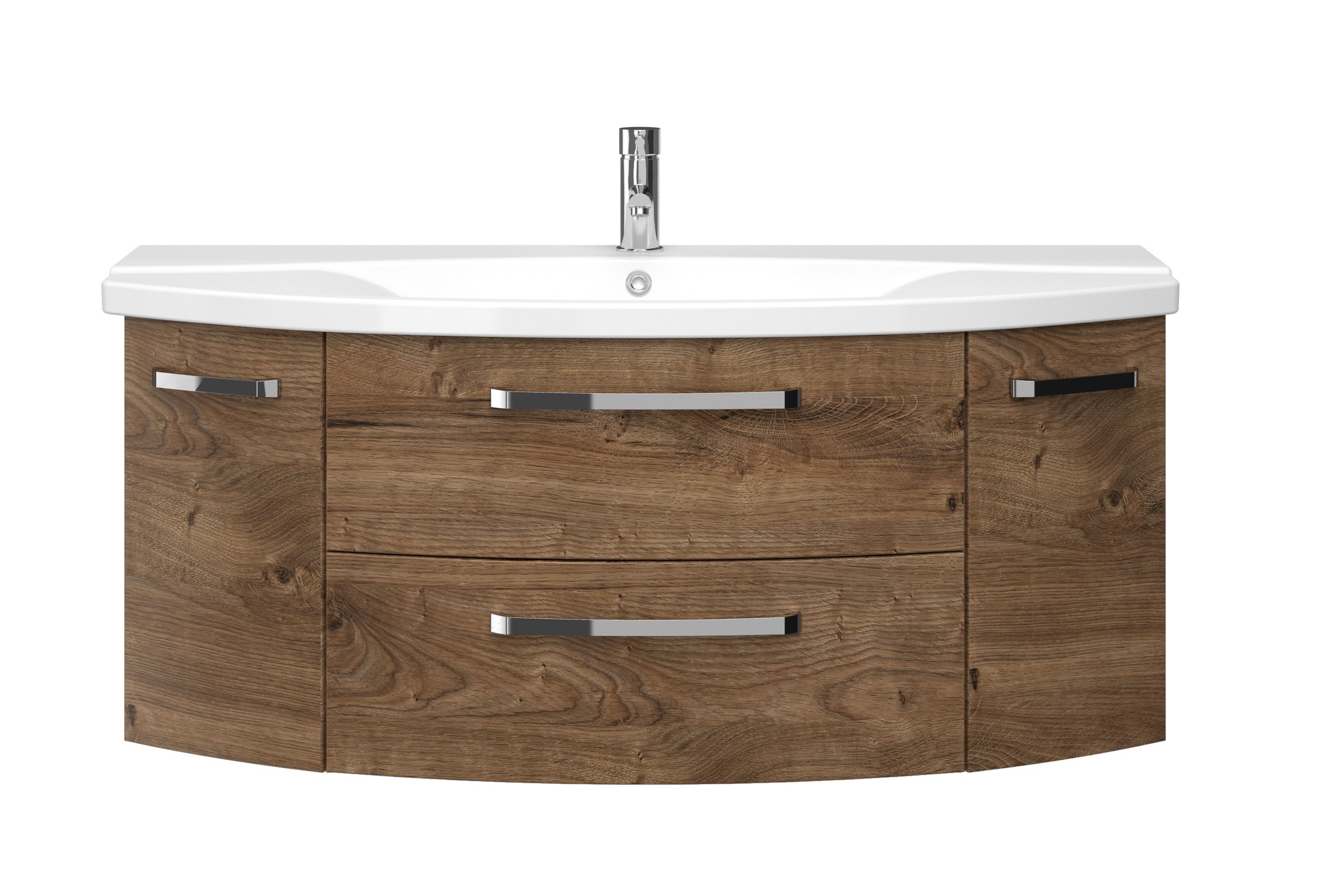 PELIPAL Раковиныunterschrank Serie 4010 Waschtischunterschrank Eiche Ribbeck quer NB 116,3 cm LIEFERUNG OHNE WASCHBECKEN & ARMATUR