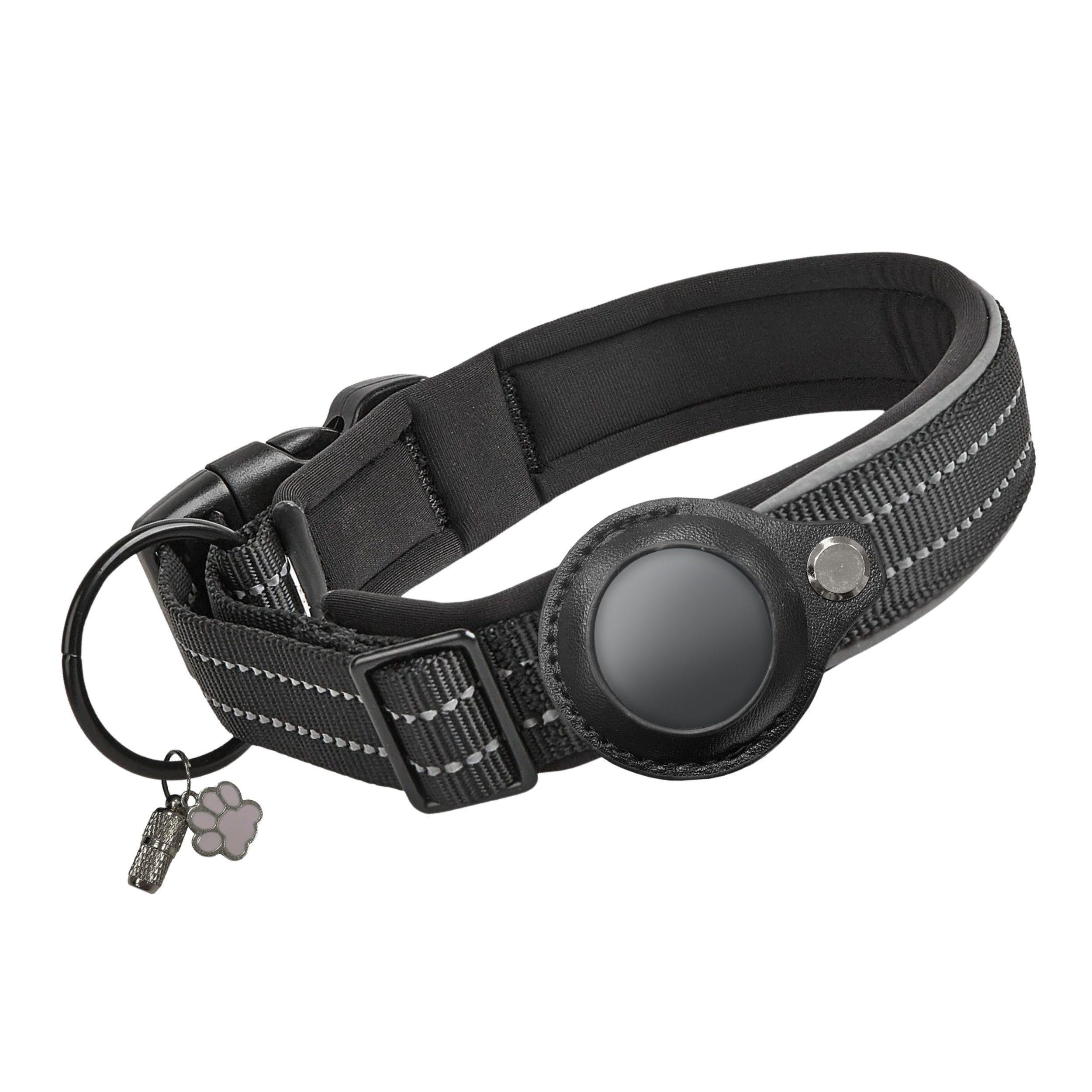 Vulpes Goods Hunde-Halsband Pets PRO, AirTag-Halter, reflektierend, verstellbar