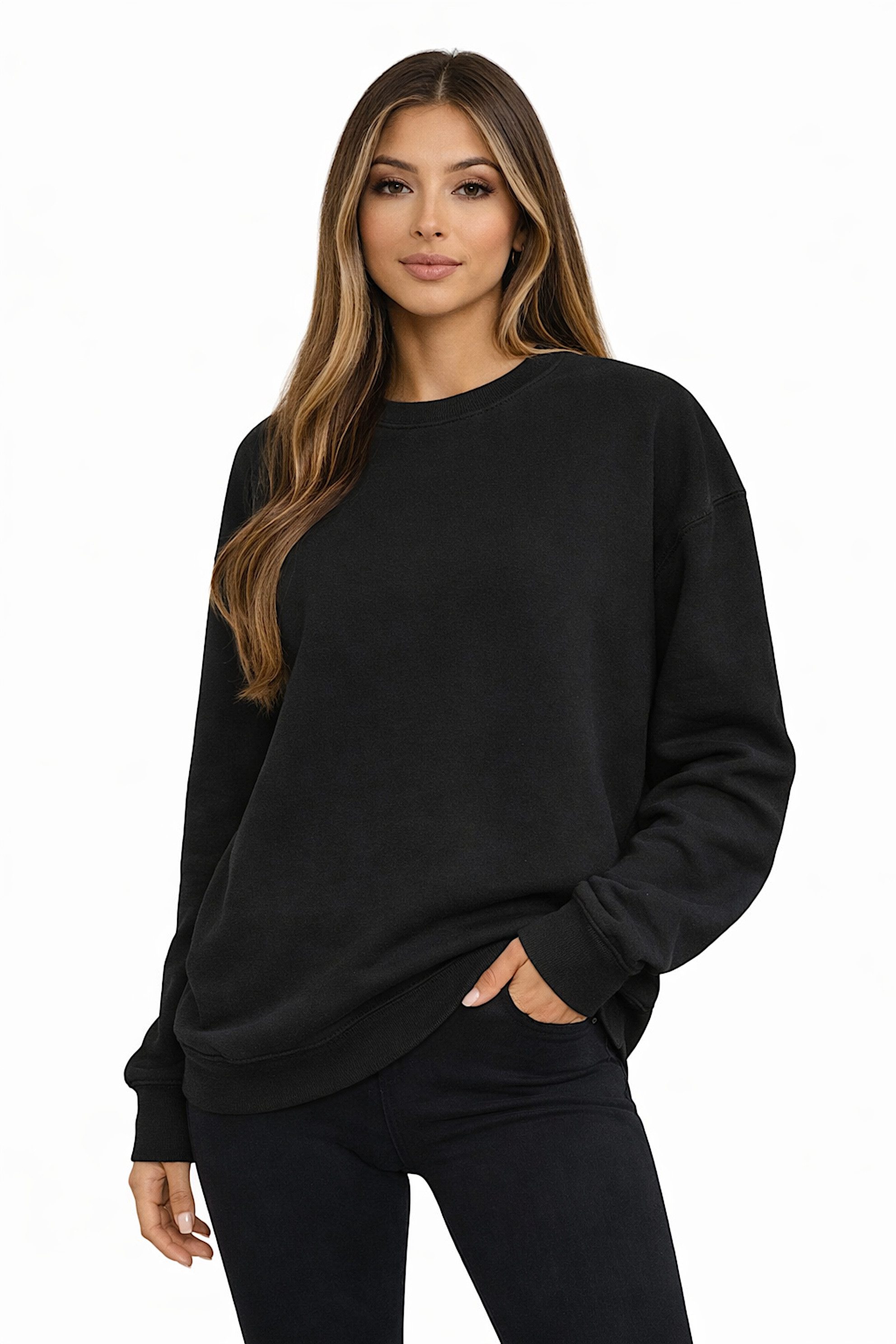 Longsweatshirt Worldclassca Oversized Sweatshirt "LEOPARD" Print Langarm Pullover