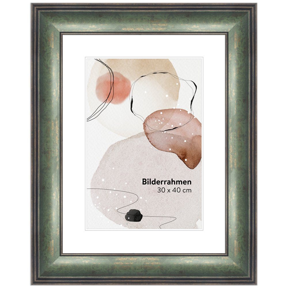 WANDStyle Bilderrahmen H235, Grün, aus Kunststoff im Stil Klassisch