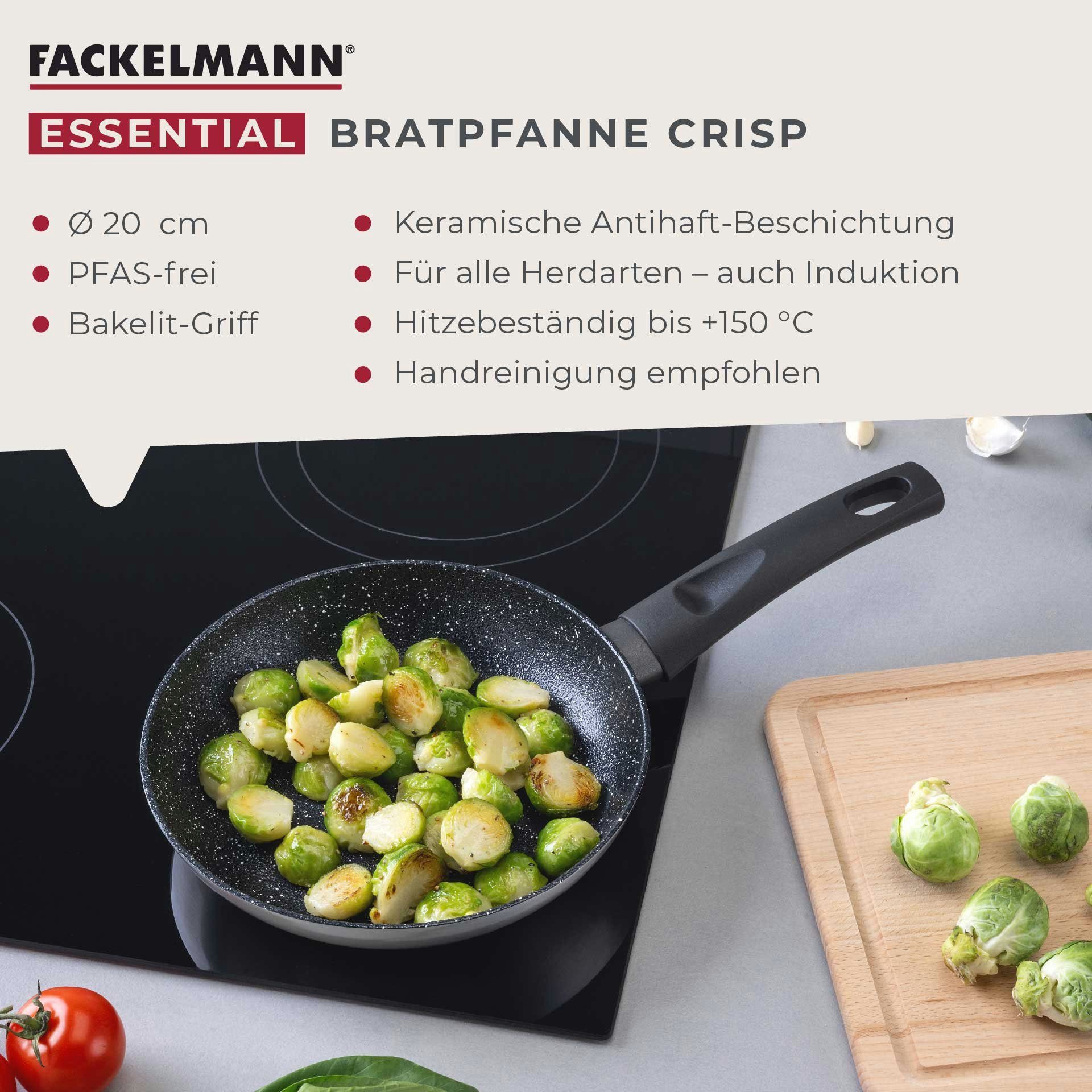 FACKELMANN Bratpfanne Antihaft-Pfanne, Aluminium-Pfanne, Keramikbeschichtete Pfanne