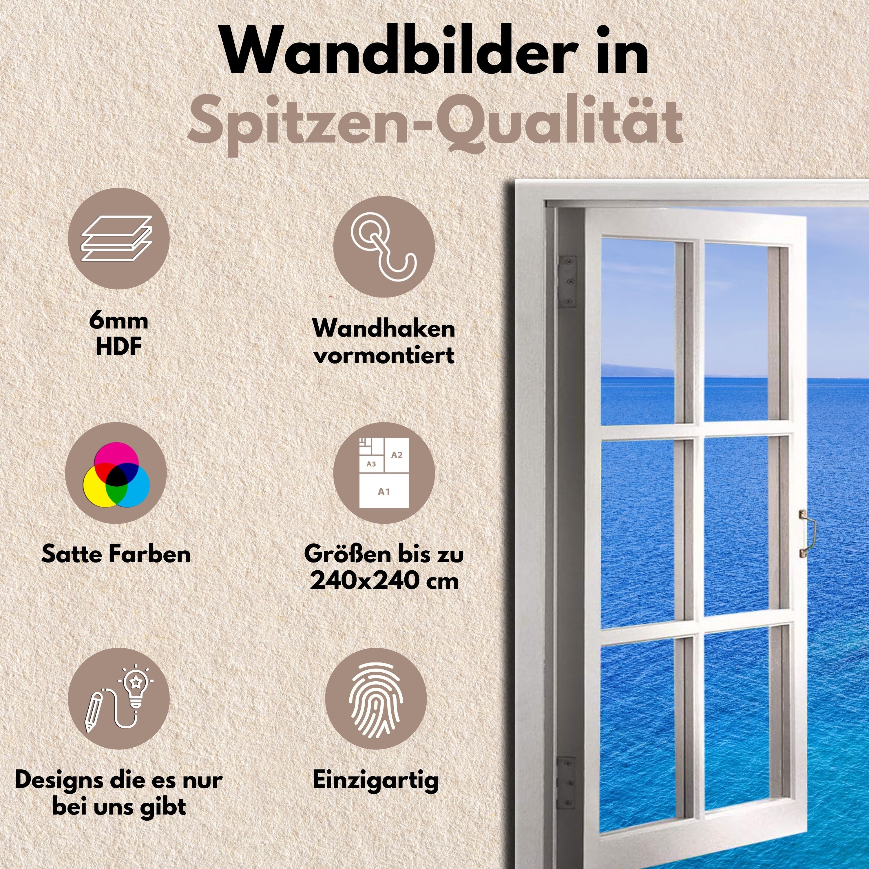 DARO Design Leinwandbild Modern Abstrakt Wandbilder XXL Wandbild Wand Deko Leinwand Bilder, (Kroatien - Bild Groß Wohnzimmer Schlafzimmer Küche Esszimmer Einteilig Querformat Fotodruck Leinwände Wanddeko Abstrakte Kunst Boho), 40x30cm