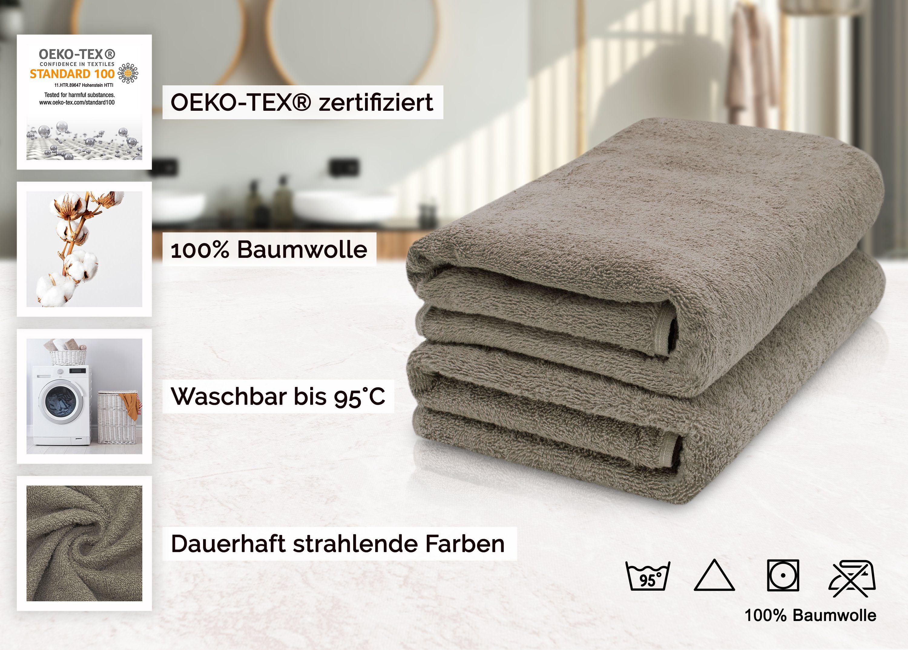 ZOLLNER Saunatuch, Walkfrottier (2-St), 70 x günstig online kaufen