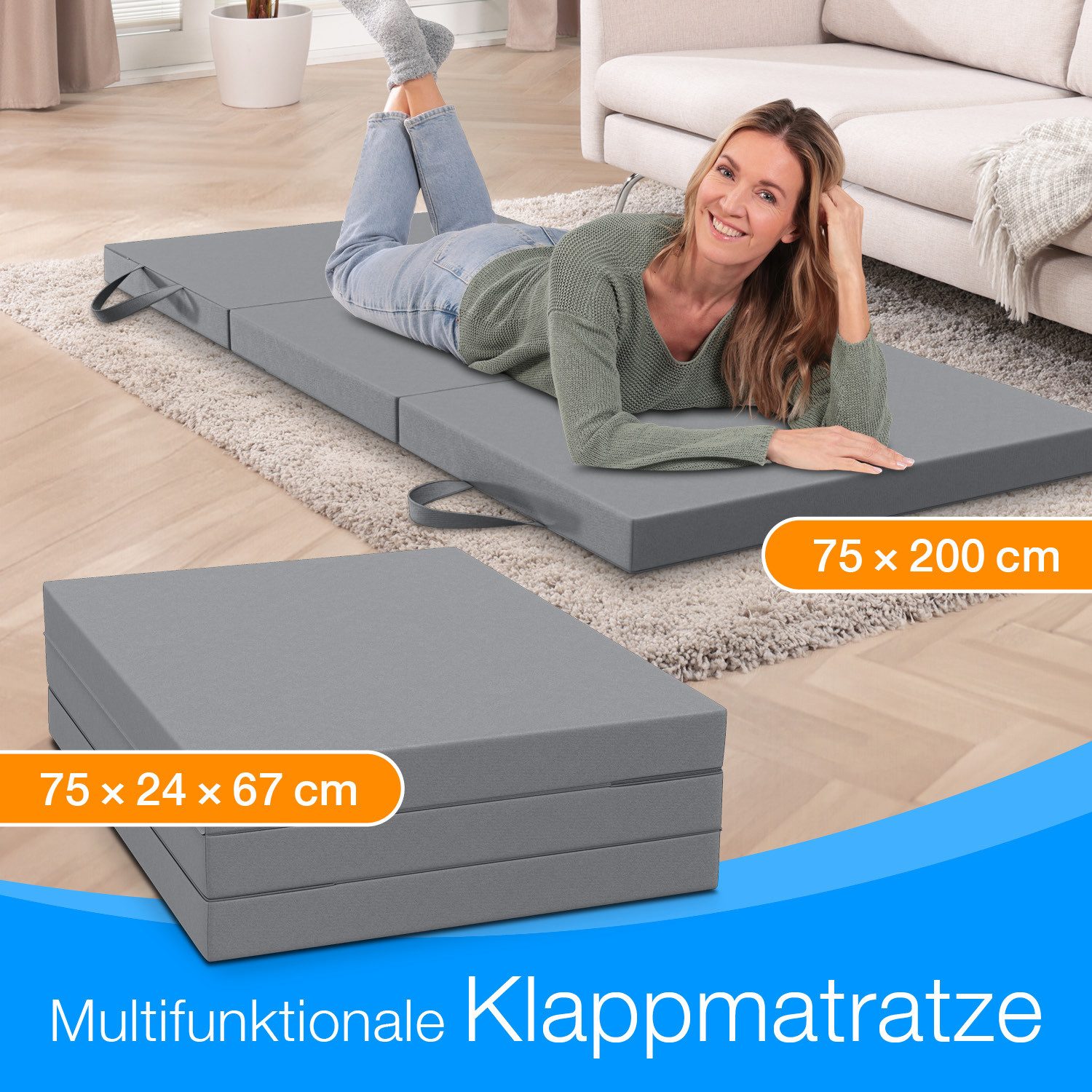 Klappmatratze, Gästematratze klappbar, Bandscheibenwürfel, Reisematratze, G günstig online kaufen