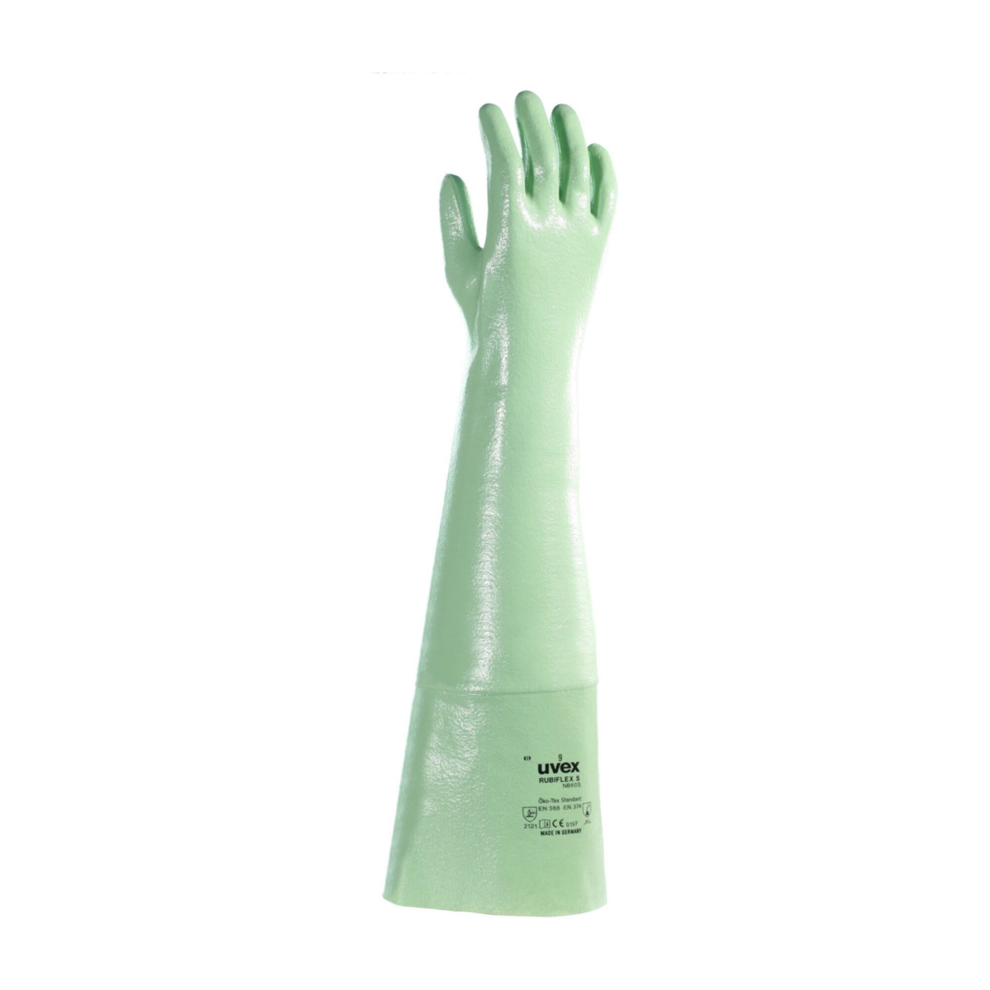 Uvex Baumwollhandschuhe uvex Chemikalienschutz-Handschuh-Paar uvex rubiflex S NB60S, Handschuh