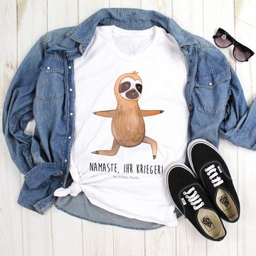 Mr. & Mrs. Panda T-Shirt Faultier Yoga - Weiß - Geschenk, Tshirt, Geburstag, Shirt, Gelassenh (1-tlg)