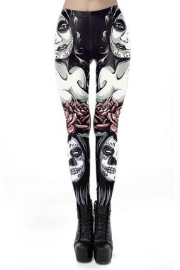 Ocultica Leggings Ocultica - Día de Muertos Leggings - M -