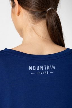 SUPER.NATURAL Print-Shirt Merino T-Shirt W MOUNTAIN LOGO TEE cooler Merino-Materialmix