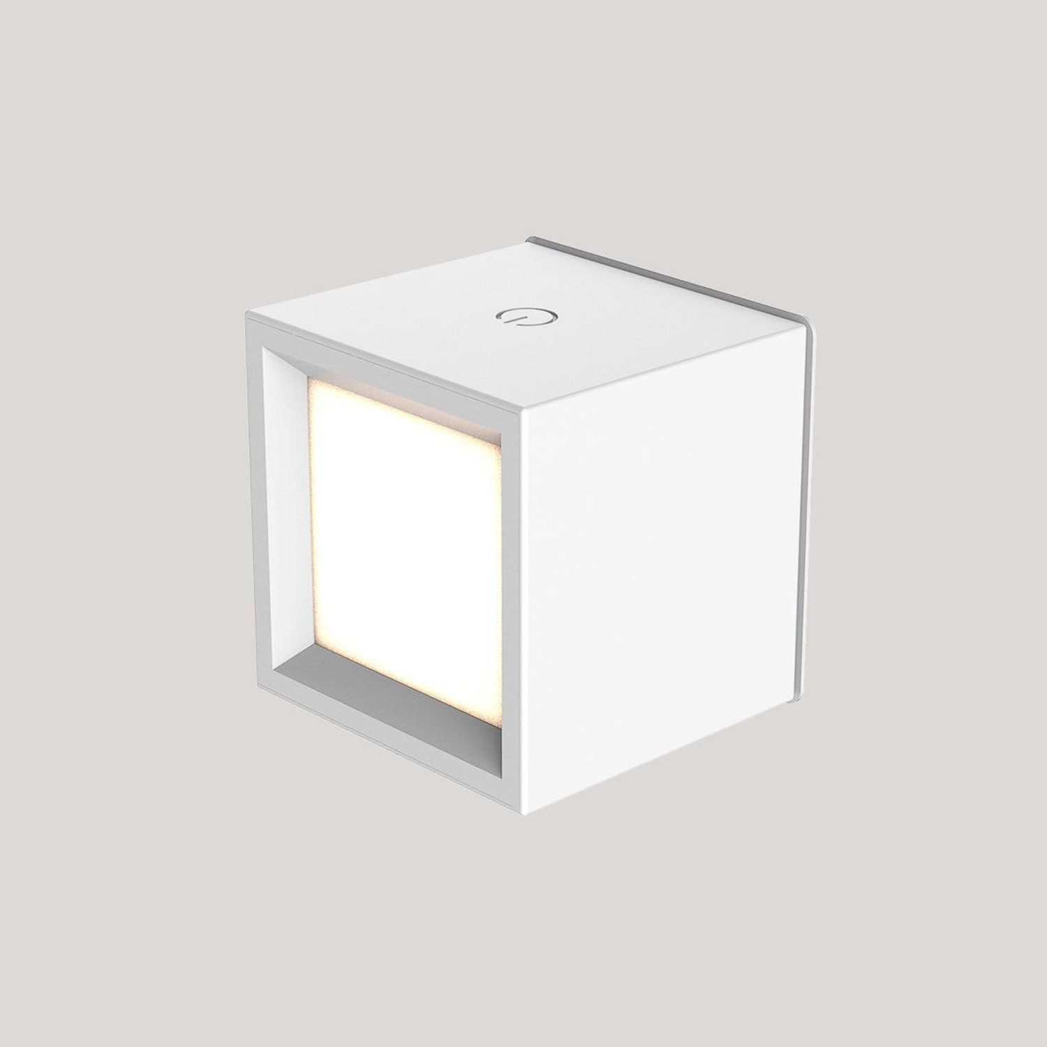 Licht-Erlebnisse Wandleuchte NATORI, LED fest integriert, Warmweiß, Kabellos ohne Bohren Akku Touch Dimmer B: 7,5 cm klein innen Weiß
