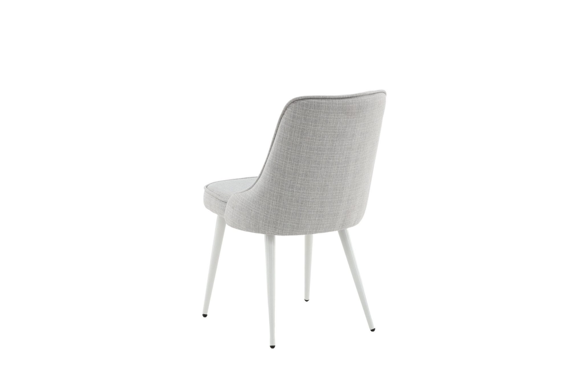 Venture Home Esszimmerstuhl Velvet Deluxe, 2er-Set Esszimmerstühle in Hellgrau, 150 kg belastbar, Polsterstuhl, weicher Bezug, Knöpfe, dekorative Steppung, edel – Bild 4 von 5
