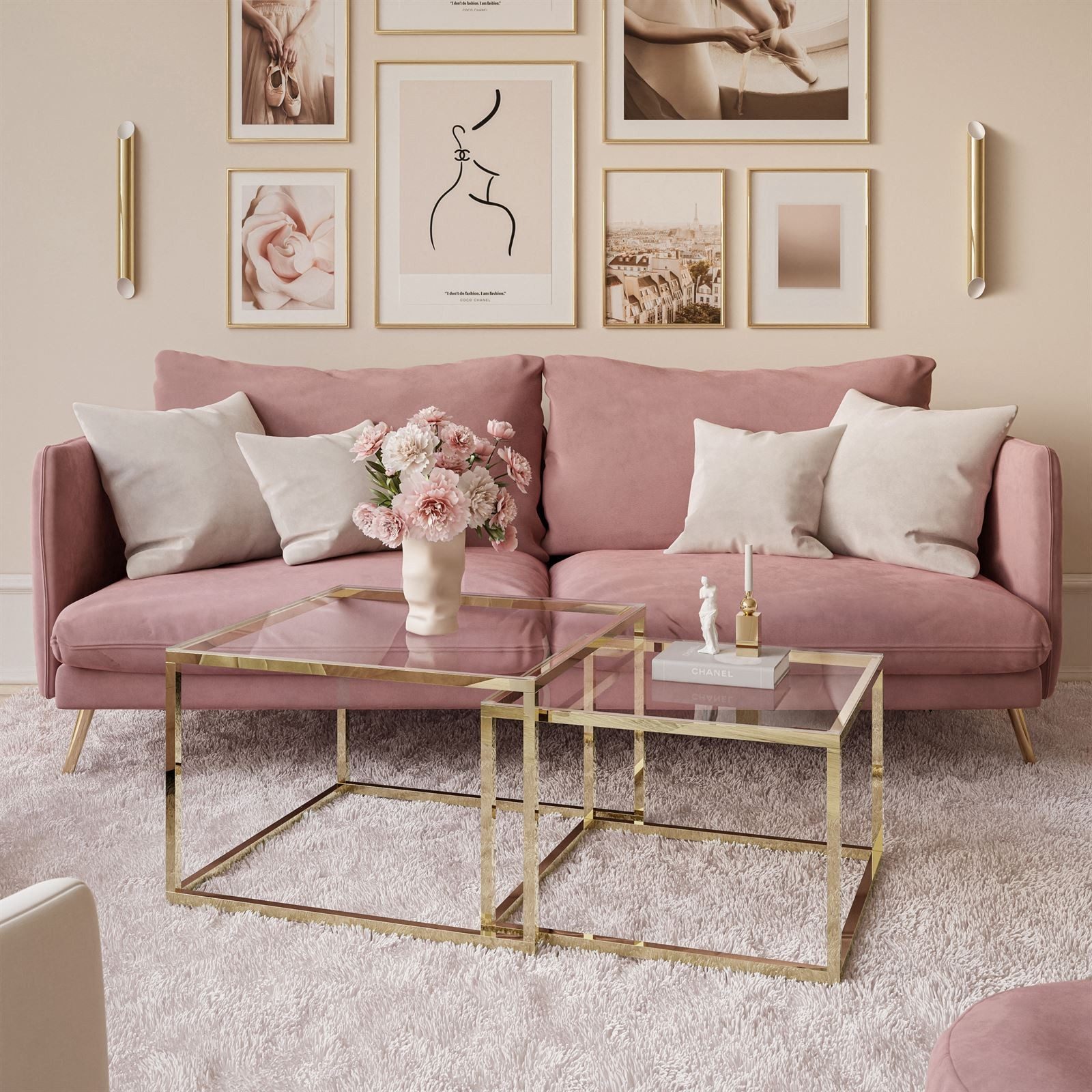 ALLHOUSE24 Couchtisch 2 in 1 MAYA günstig online kaufen