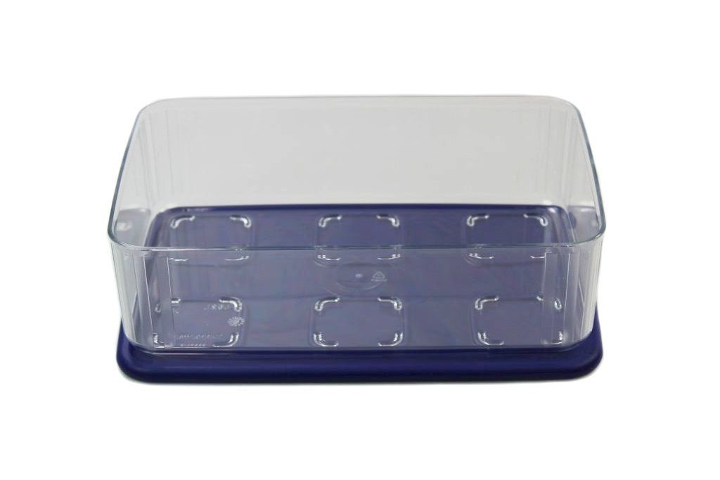 TUPPERWARE Frischhaltedose Clear blau 1,6 L clear Frische-Turm+SPÜLTUCH Mates