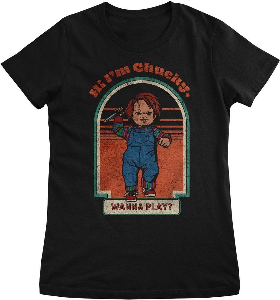 Chucky T-Shirt Chucky - Wanna Play? Distressed Girly Tee