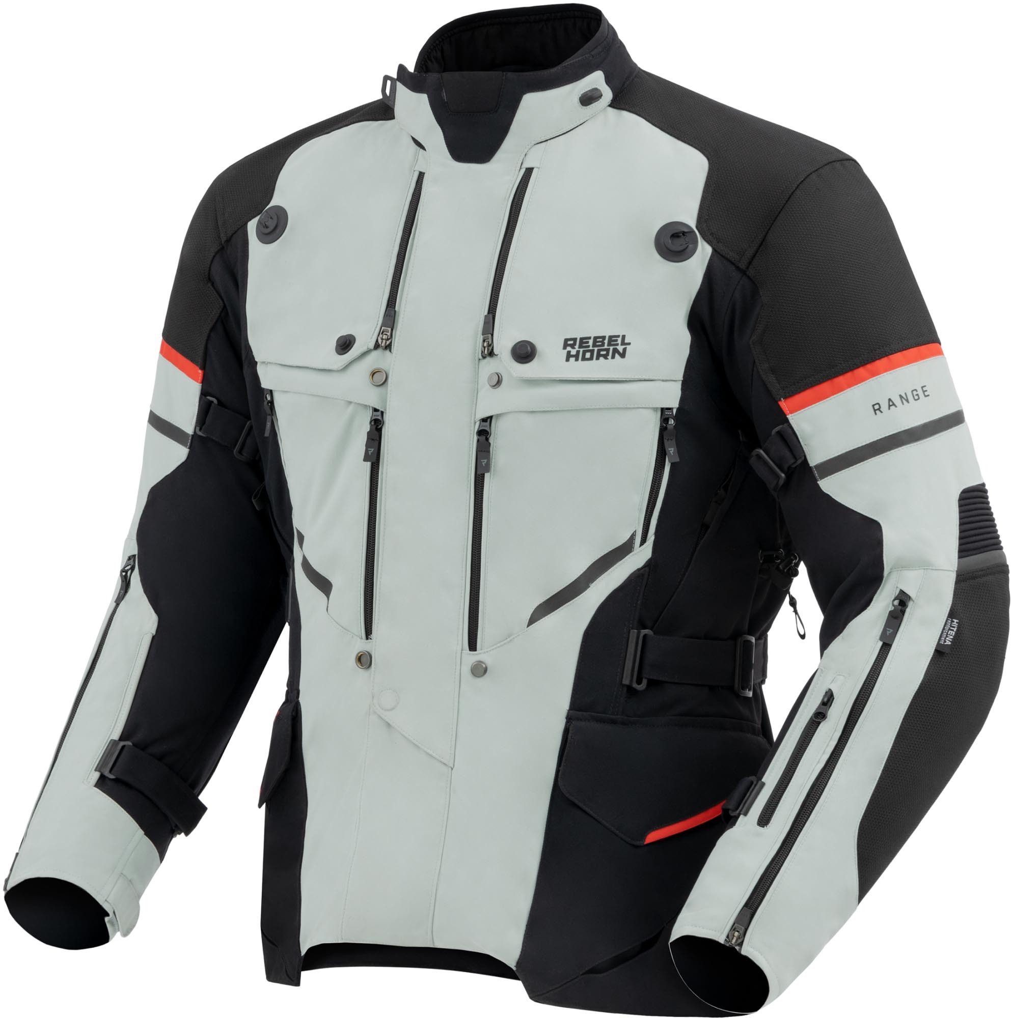 Rebelhorn Motorradjacke Range wasserdichte Motorrad Textiljacke Rückenprotektor enthalten,Verbindungsreißverschluss,Ellenbogenpro